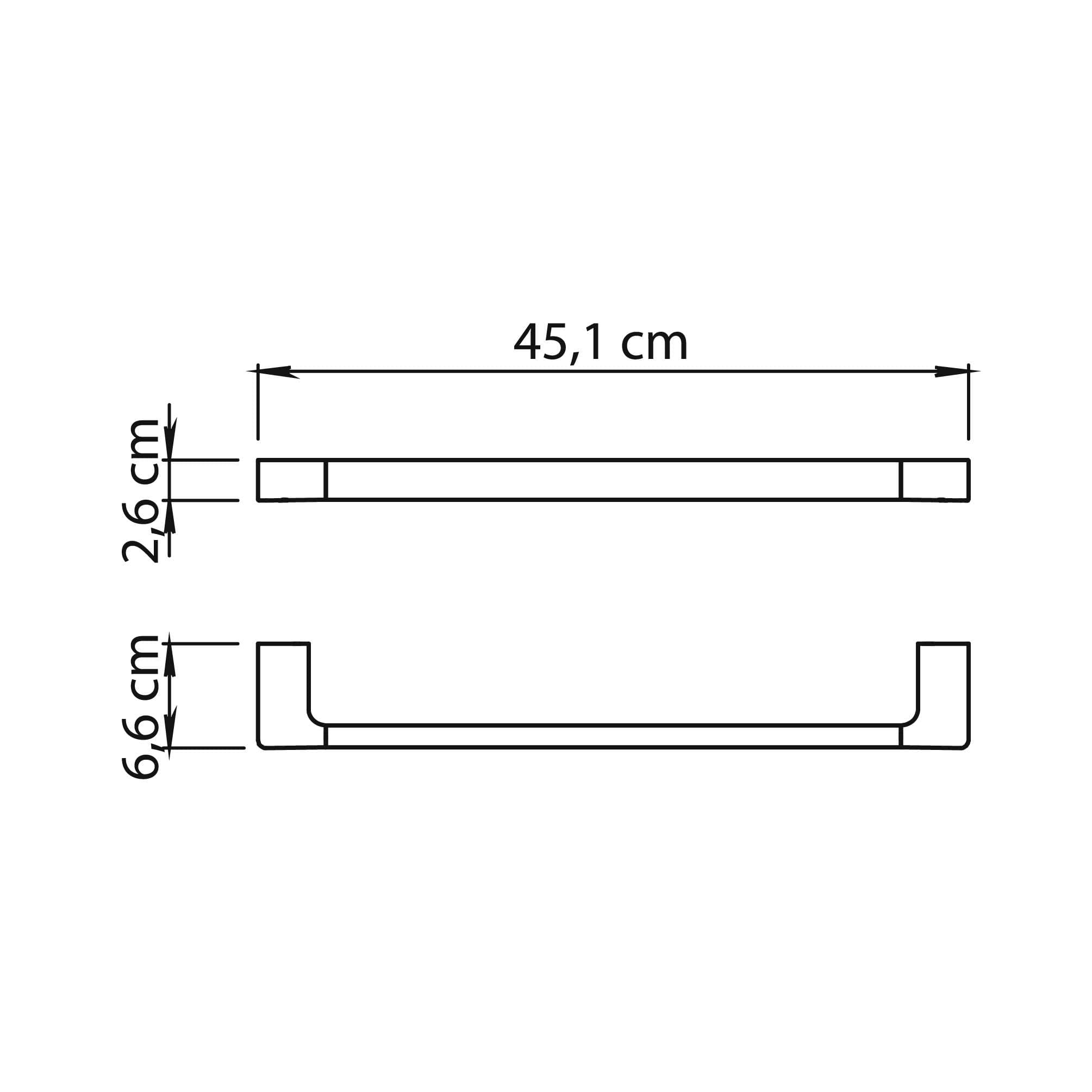 toallero 45 cm pirenei cepillado