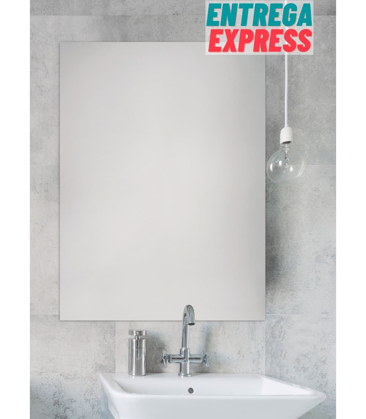 Espejo de baño con luz LED rectangular B-908 reversible