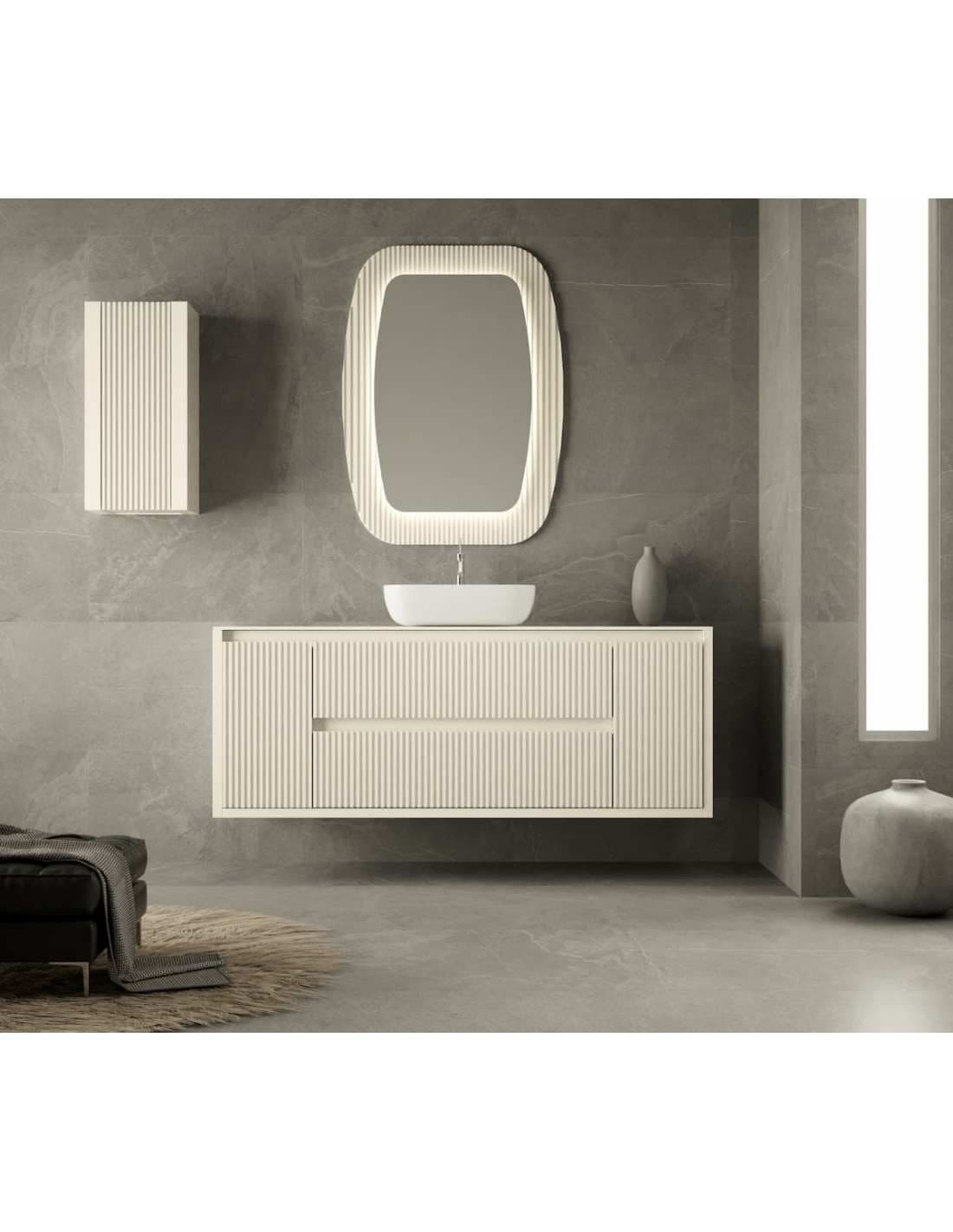 Mueble baño suspendido Danubio de cajones y 2 puertas 100,110,...180