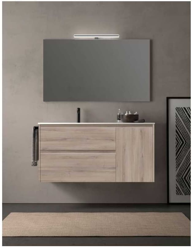 Mueble baño suspendido Carmen 2C+1P laterales vistos de Avila dos 80-100-120