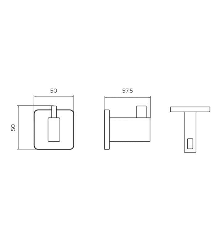 Percha oro cepillado Technic