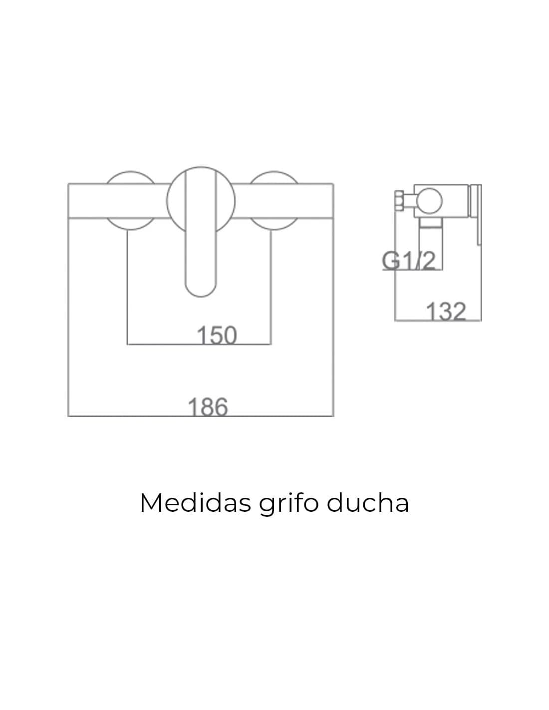 Kit ducha monomando Roma negro mate / BDR001-5NG