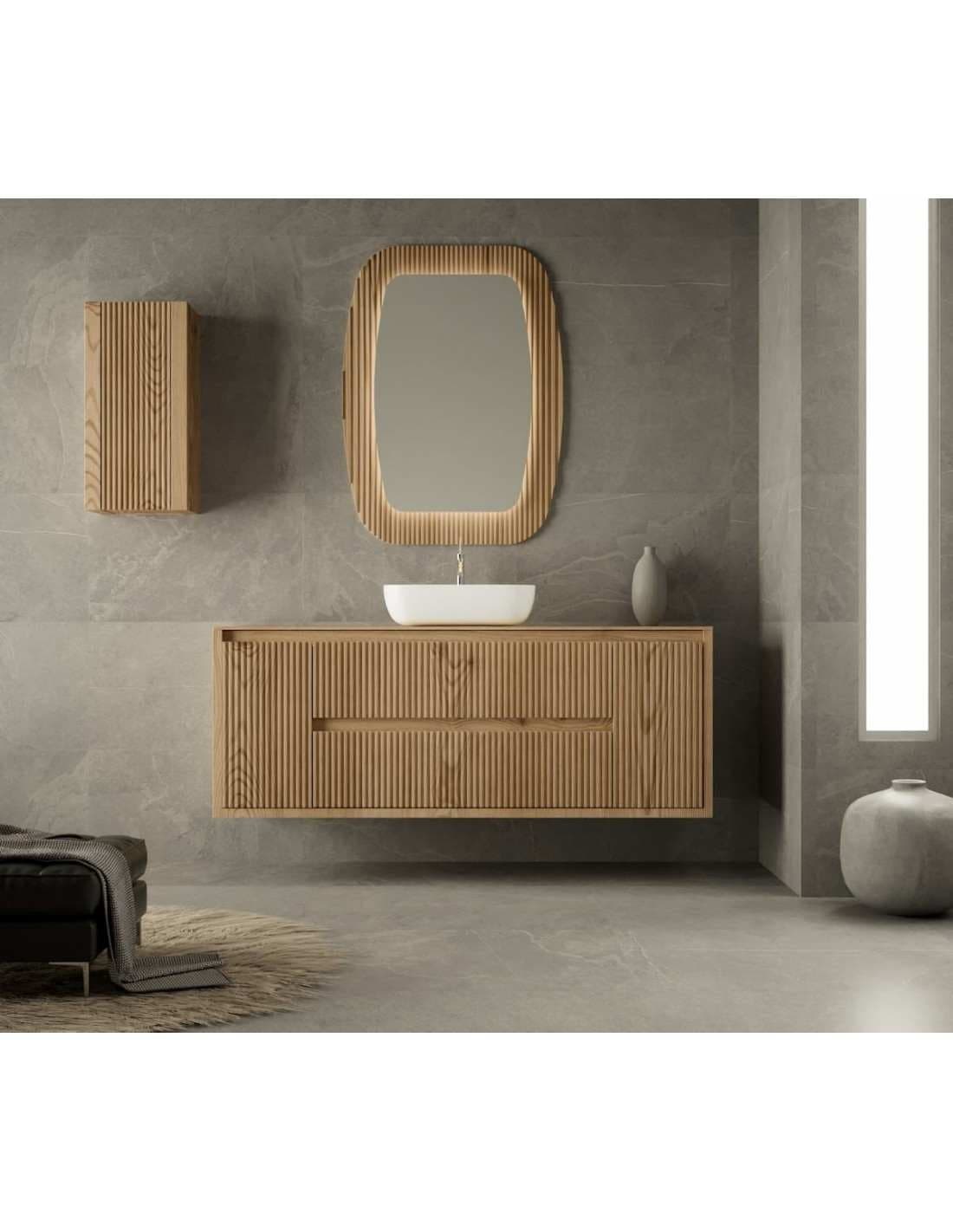 Mueble baño suspendido Danubio de cajones y 2 puertas 100,110,...180