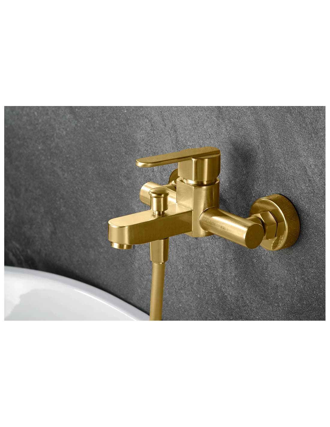 Kit baño / ducha monomando Roma oro cepillado / BDR001-4OC
