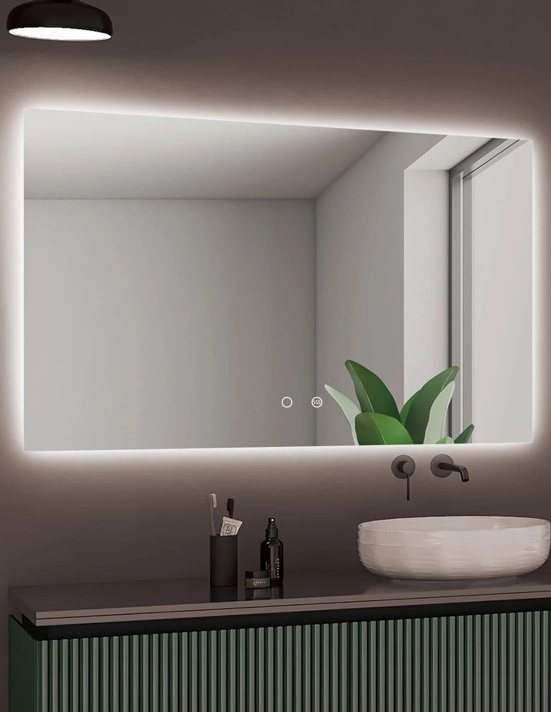 Espejo de baño con luz LED Italia Ledimex antivaho