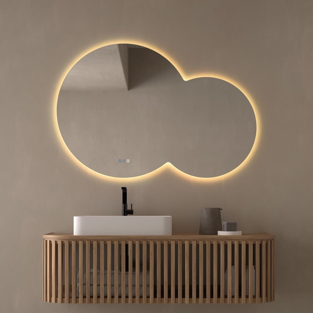 Espejo de baño con luz LED Ovalado Para Baño Cintra de Dyled