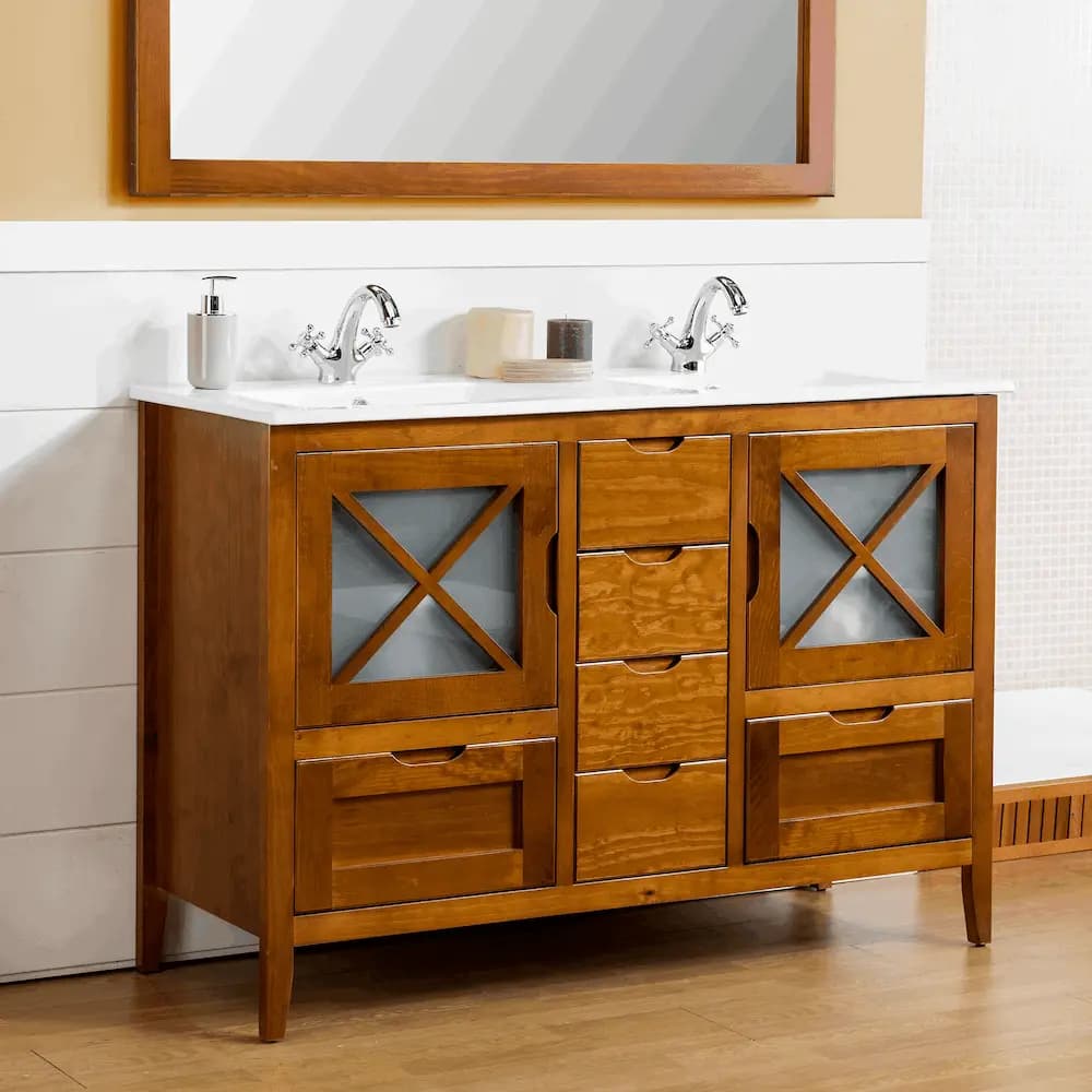 Mueble de baño rústico mod. Avila 120 cajonera