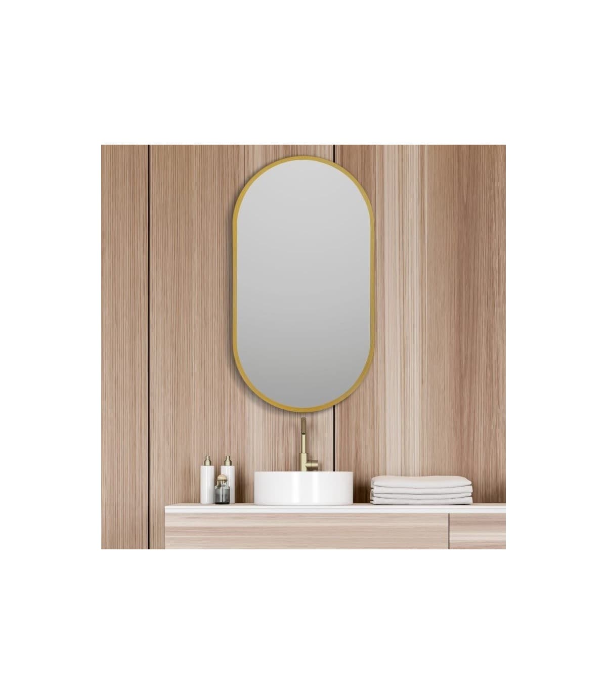 Espejo de baño Ovalado B-926 Oro