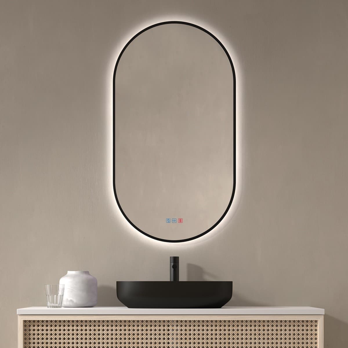 Espejo de baño con luz LED Ovalado Para Baño Cáceres de Dyled