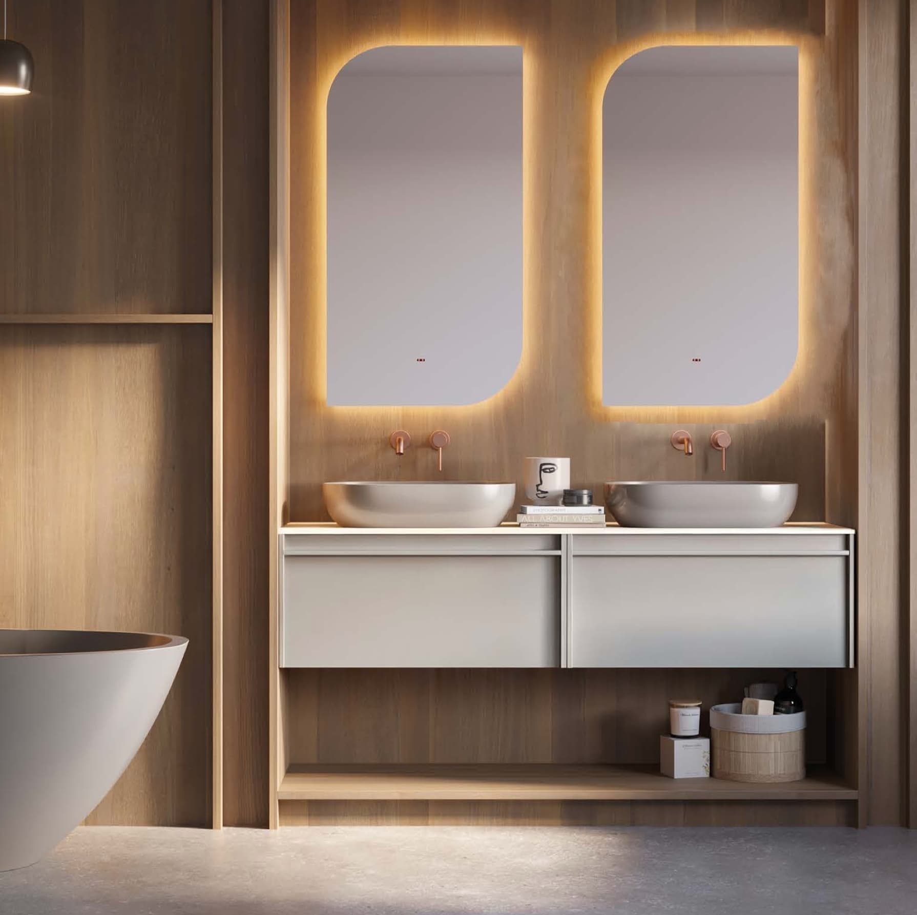 Espejo de baño con luz LED Cardif Ledimex