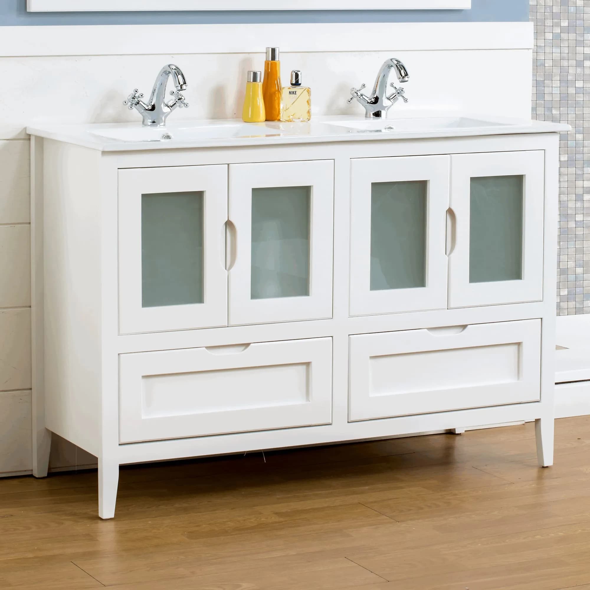 Mueble baño con patas rústico mod. León 120 cm