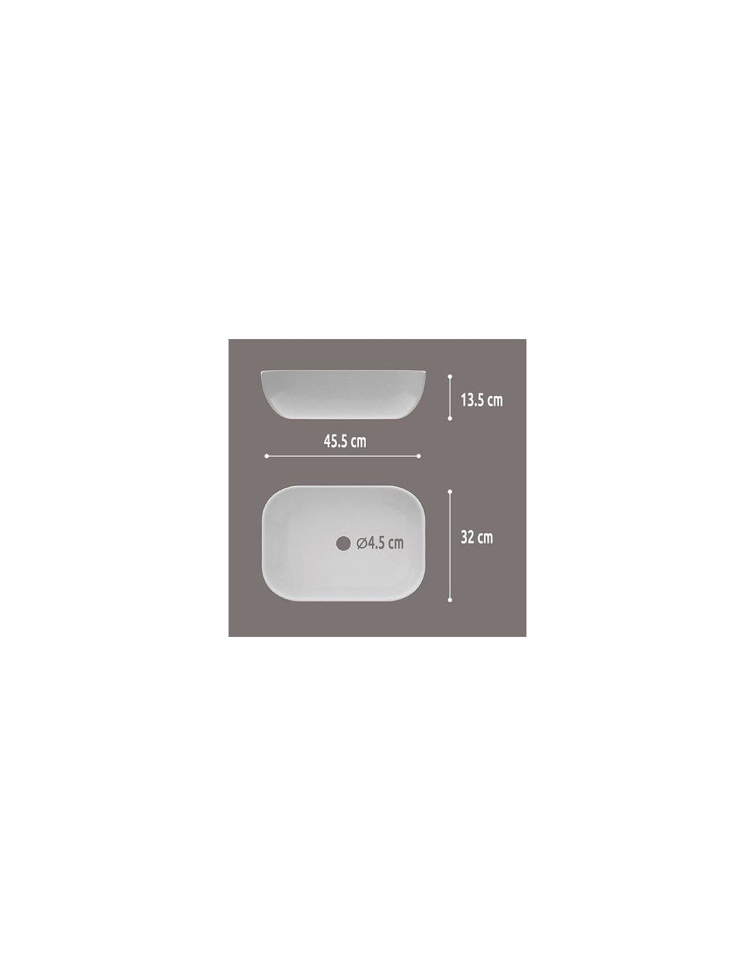 Lavabo sobre encimera EXTRA-FINO de cerámica Horus Brillo