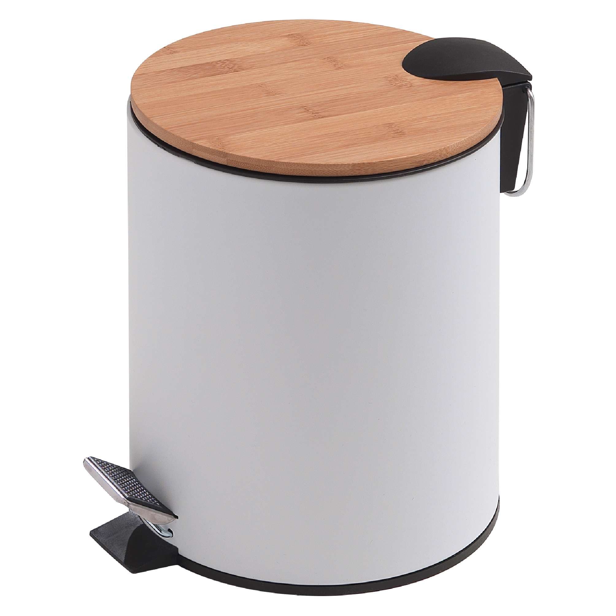 PAPELERA KENTA 3 lt NATURAL-BLANCO MATE