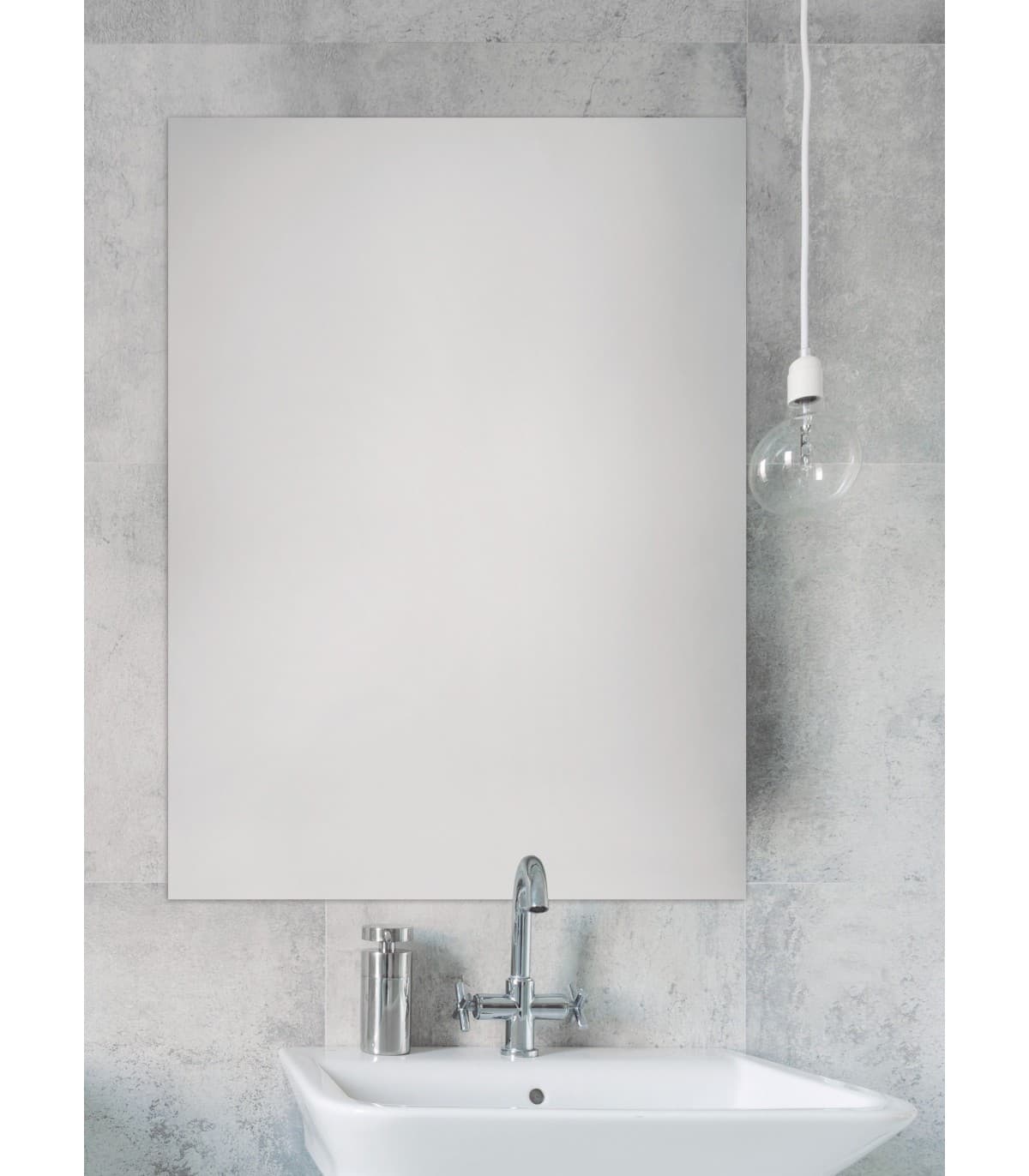 Espejo de baño con luz LED rectangular B-908 reversible