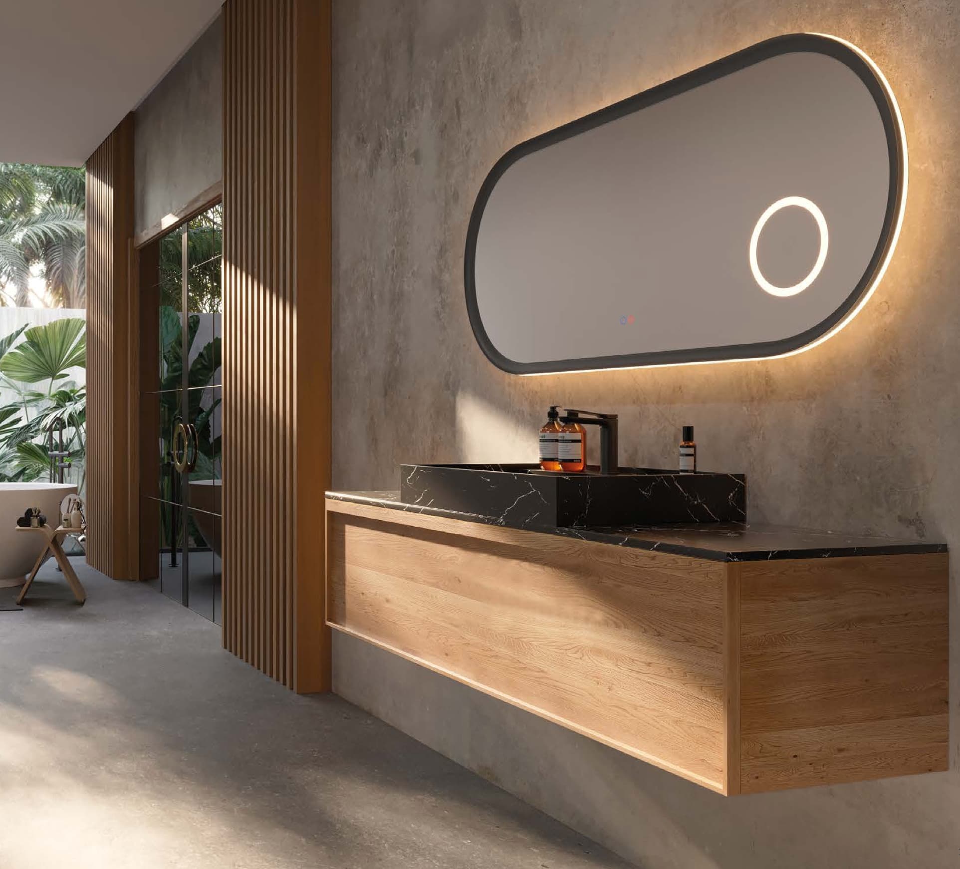 Espejo de baño con luz LED Rimini Triled con antivaho de Ledimex