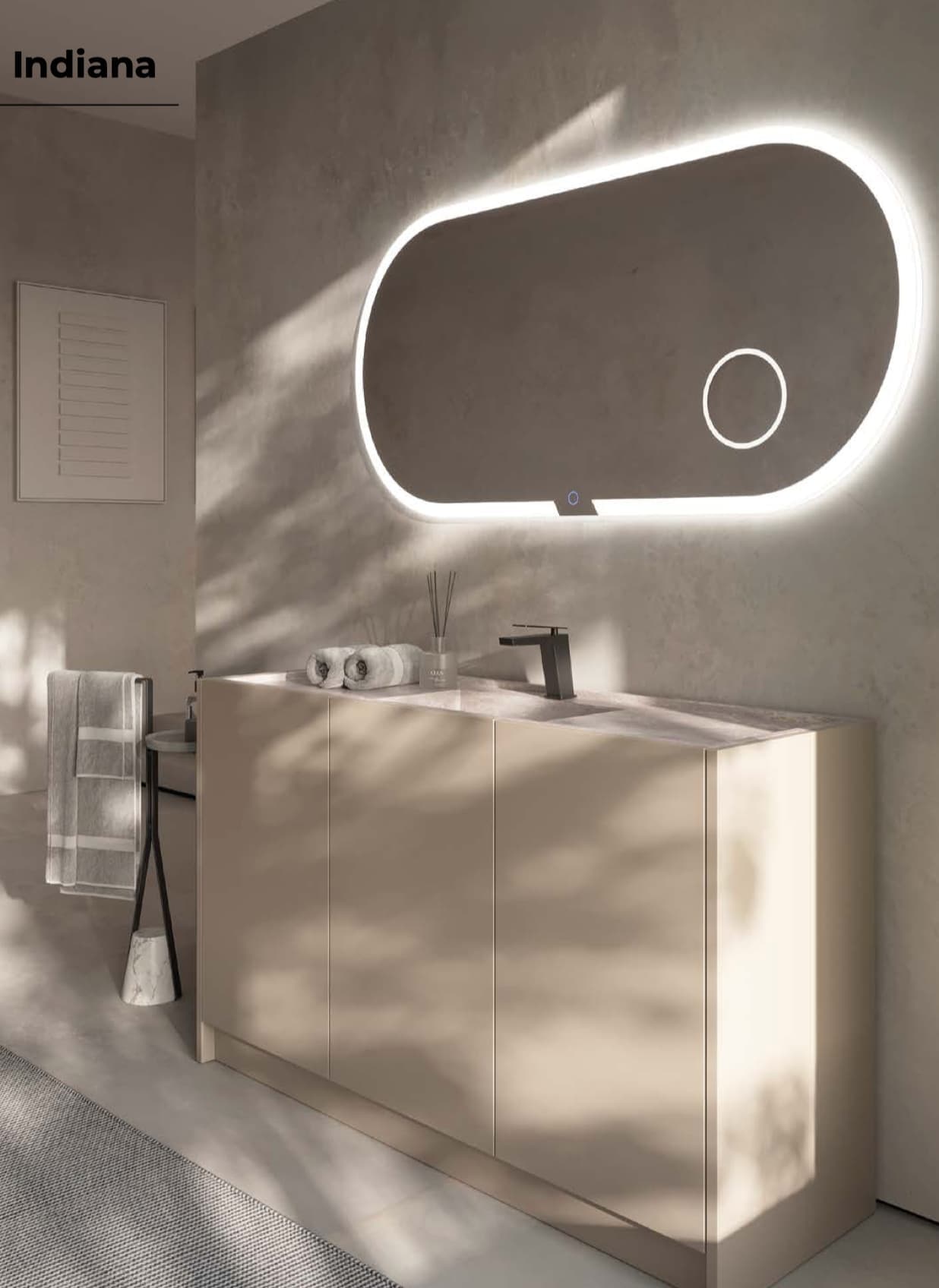 Espejo de baño con luz LED Indiana Ledimex