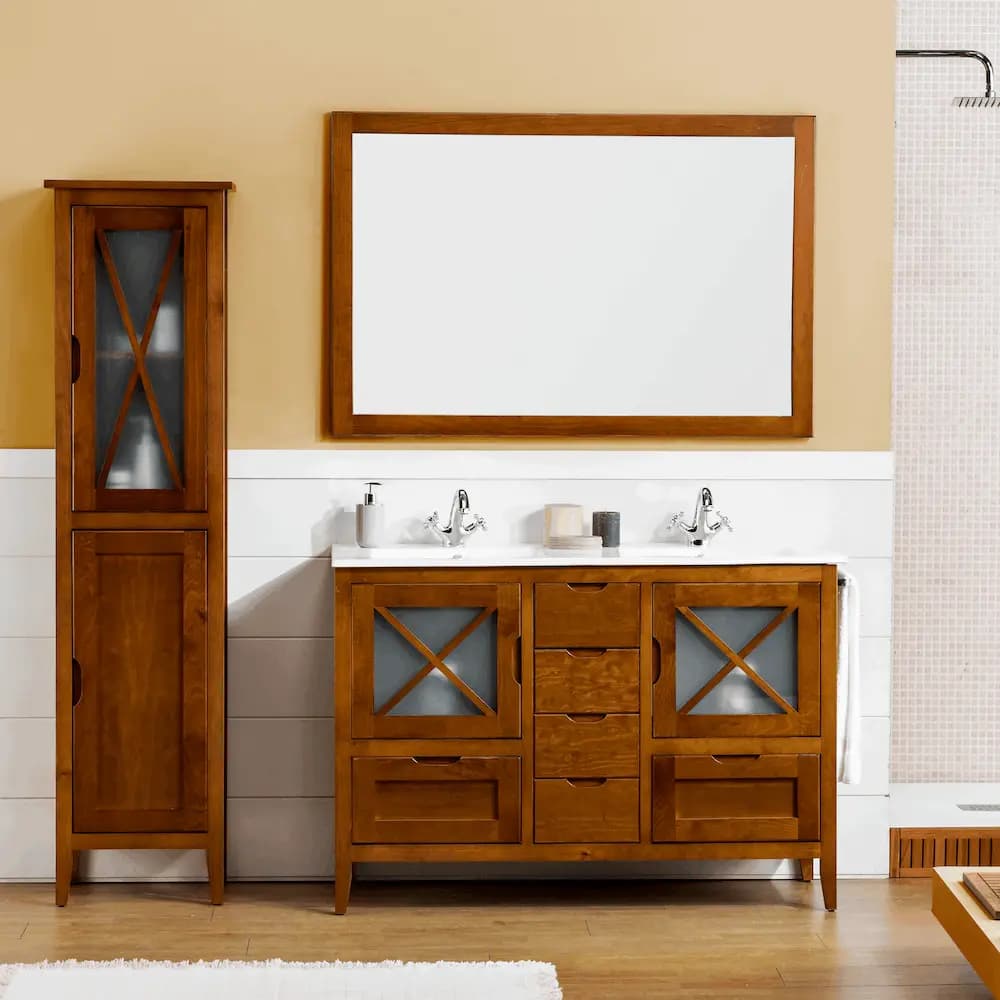 Mueble de baño rústico mod. Avila 120 cajonera