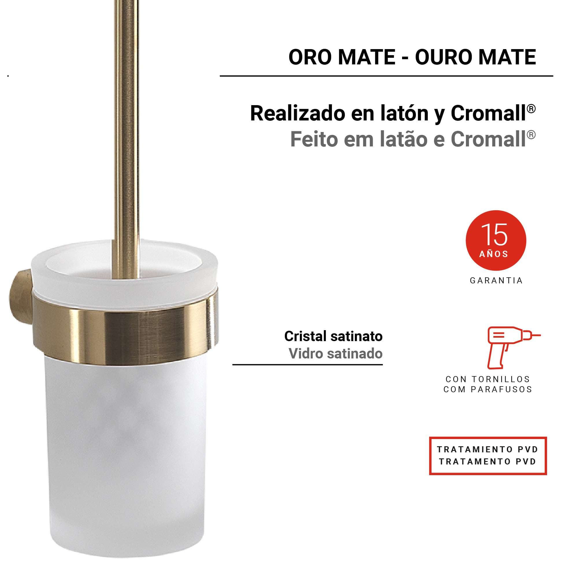 escobillero de pared pirenei oro mate