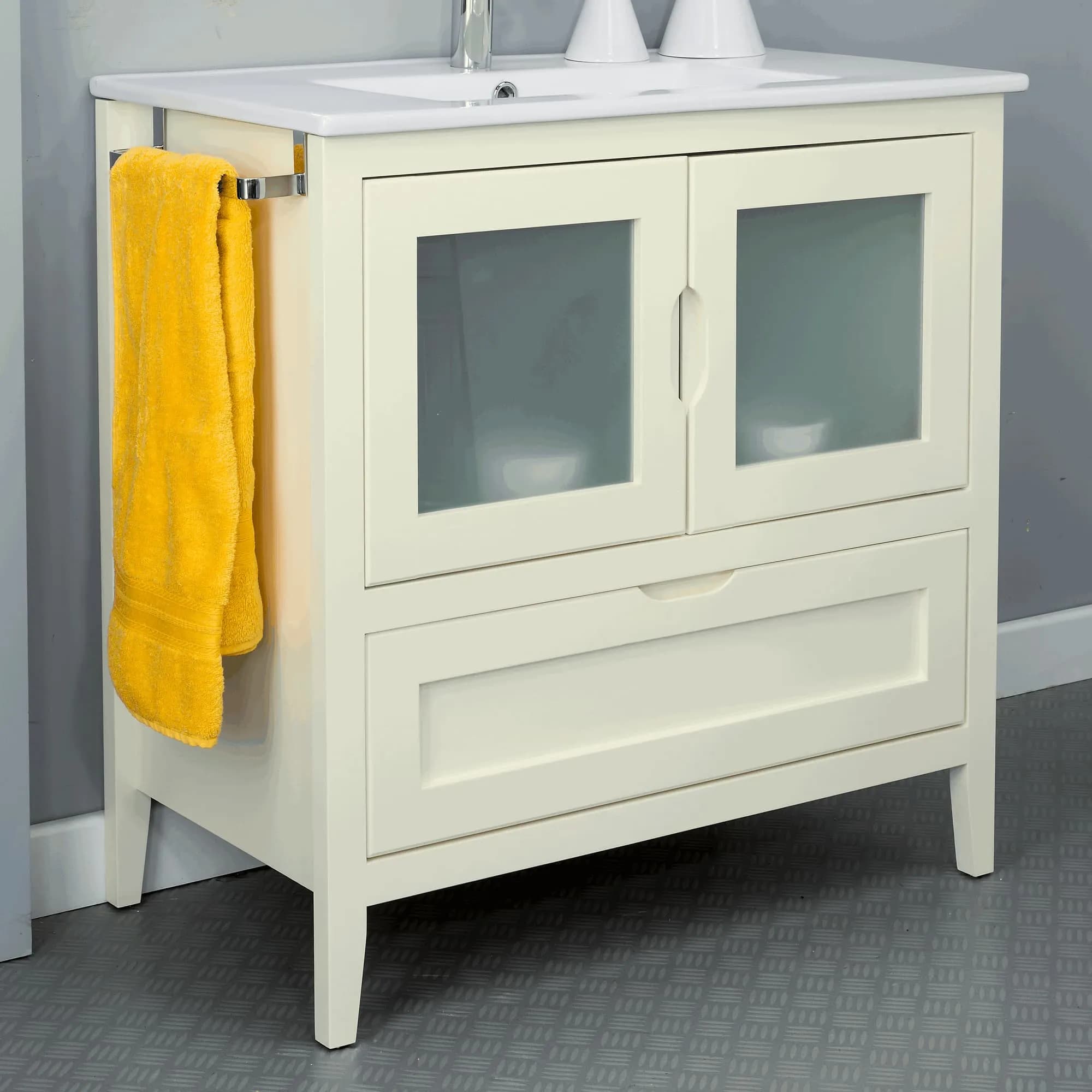Mueble baño con patas rústico mod. Leon 100 cm