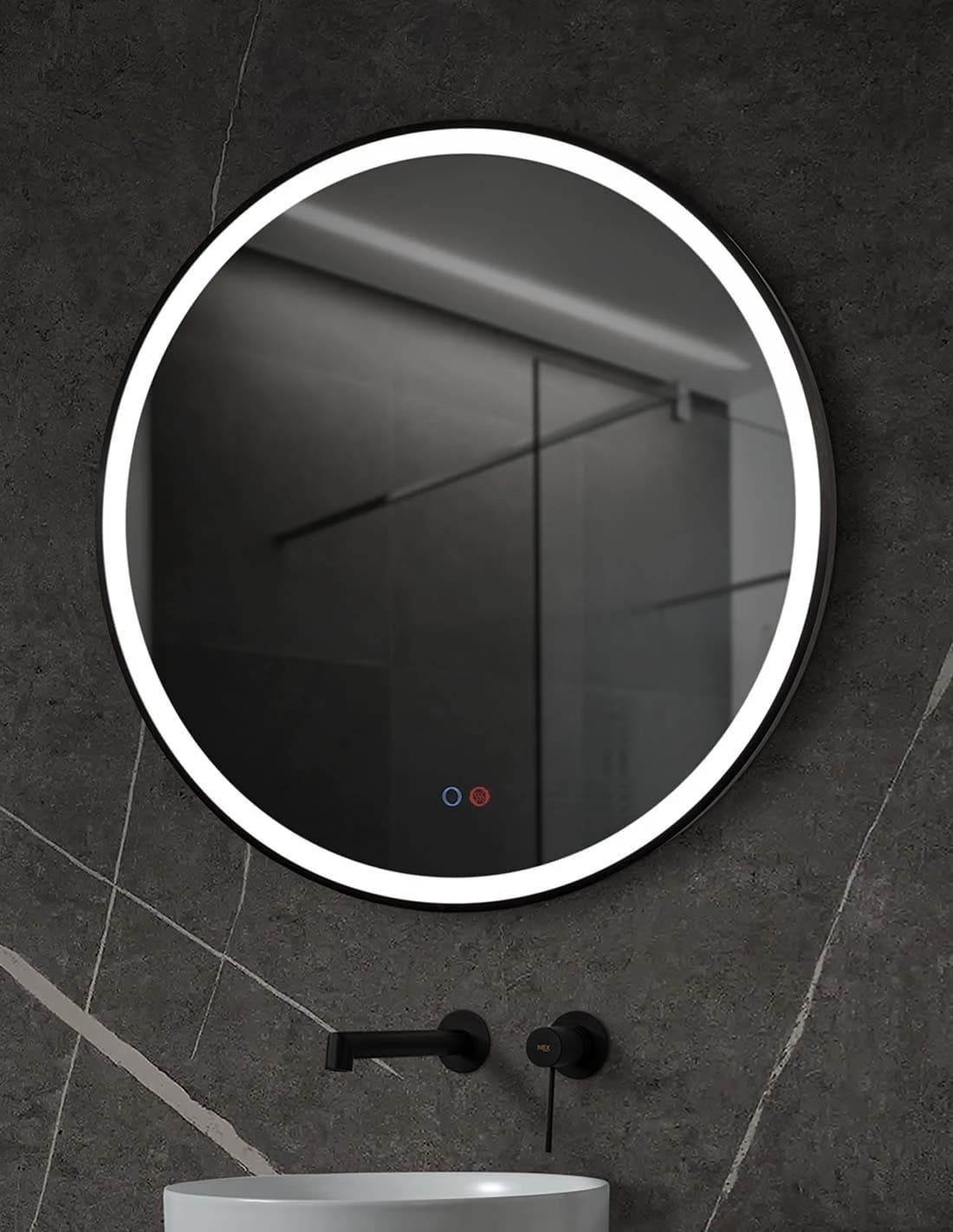 Espejo de baño con luz LED Paris Ledimex ( Negro, Oro y Oro rosa )
