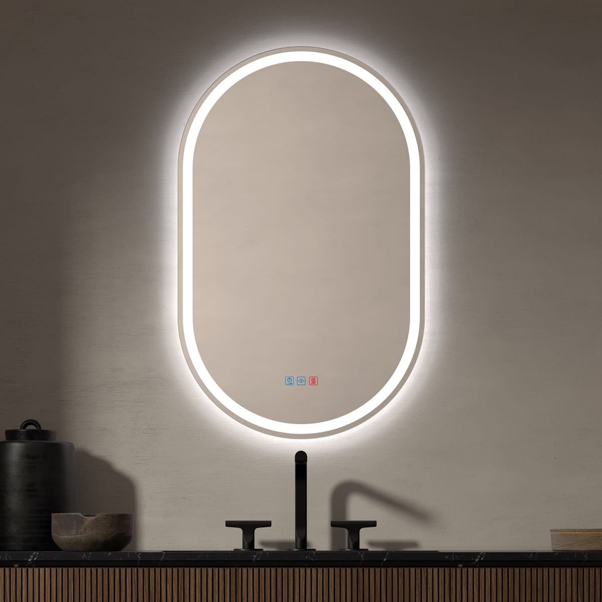Espejo de baño con luz LED Ovalado Para Baño Úbeda de Dyled