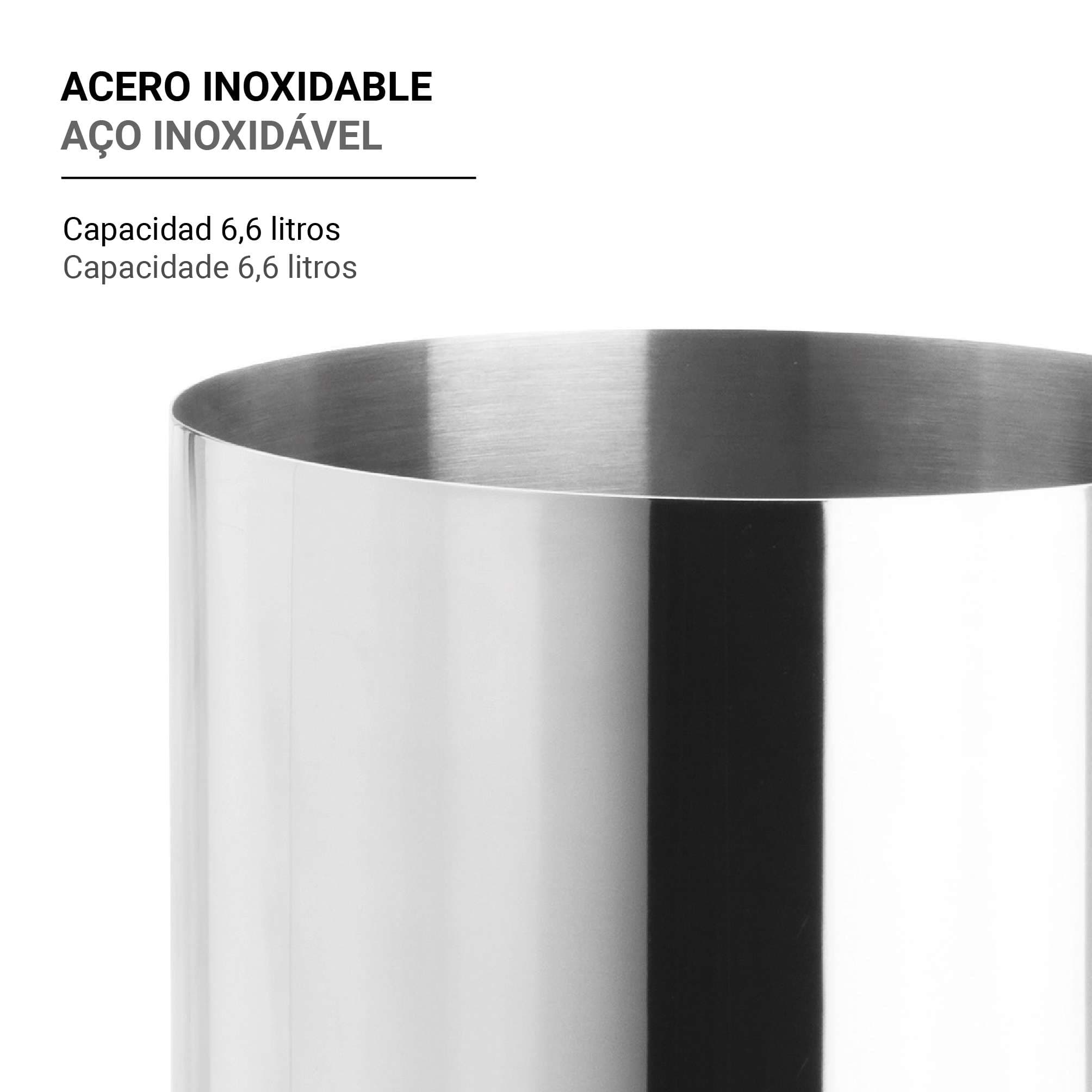 PAPELERA VESTA 6,6 Lt CROMO