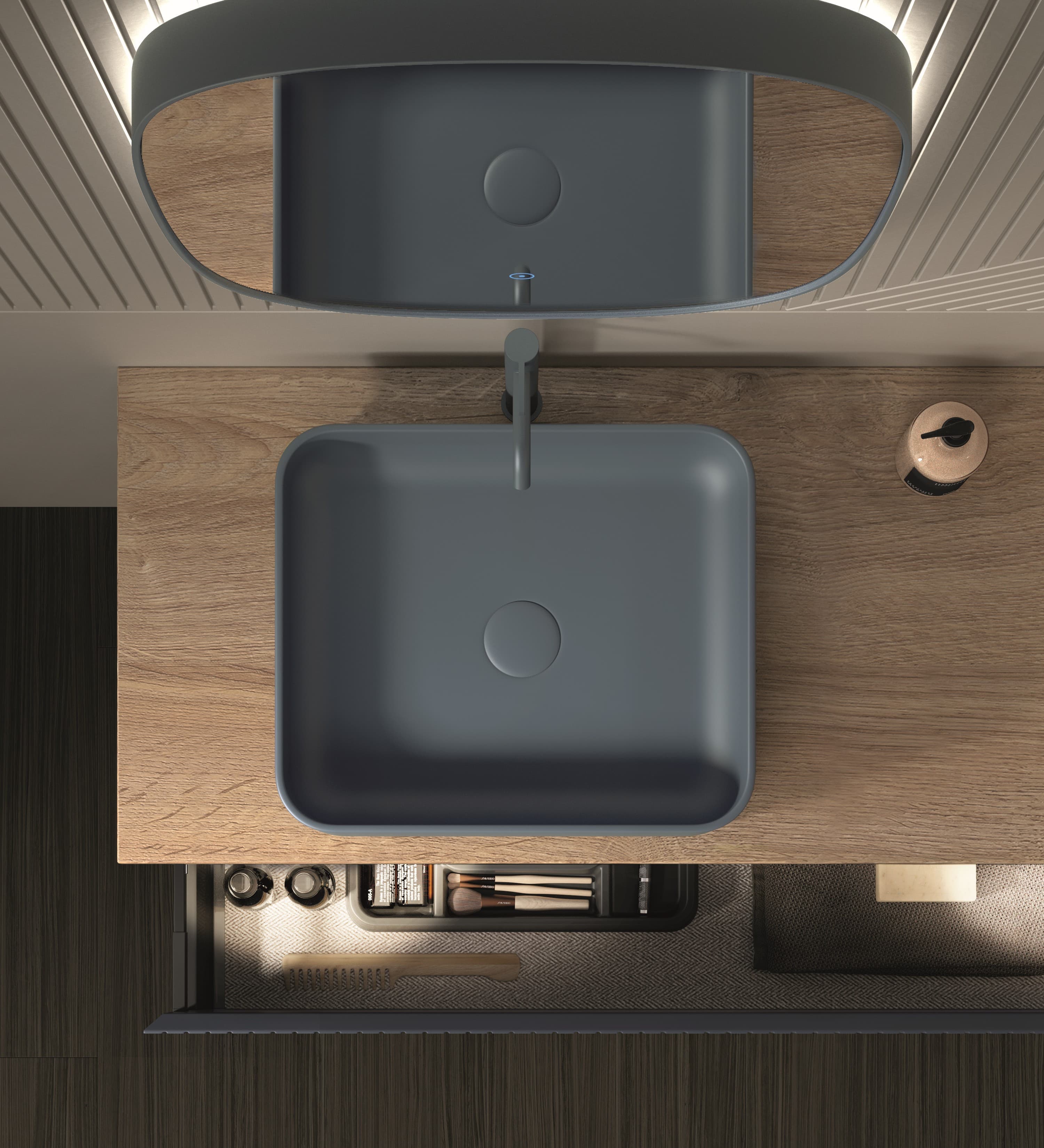 Mueble baño suspendido NOVUS TOP 1 Cajon de Avila dos 60-80-100-120