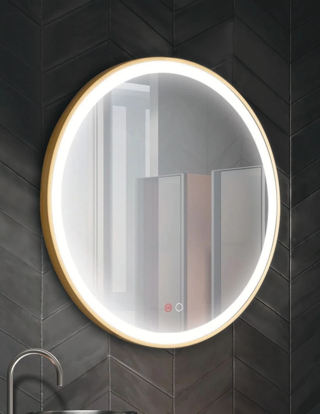 Espejo de baño con luz LED Paris Ledimex ( Negro, Oro y Oro rosa )