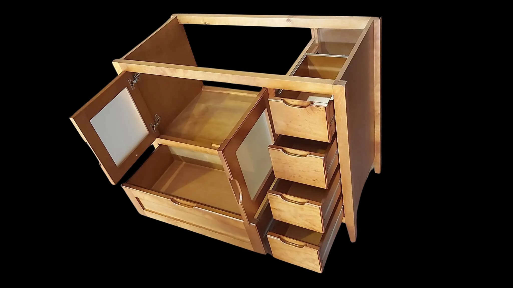 Mueble baño con patas rústico mod. Leon 100 cm