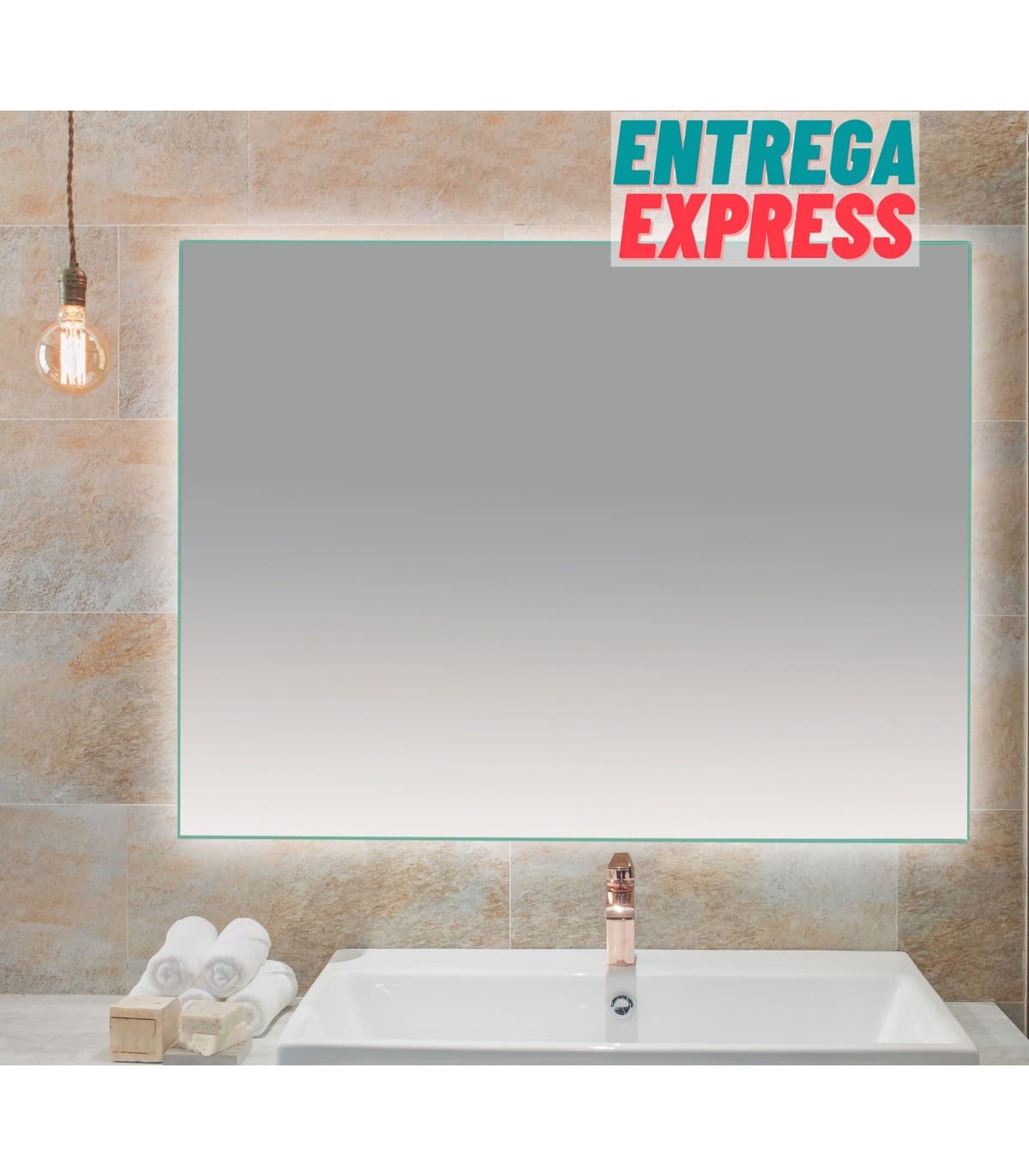 Espejo de baño con luz LED rectangular led B-923