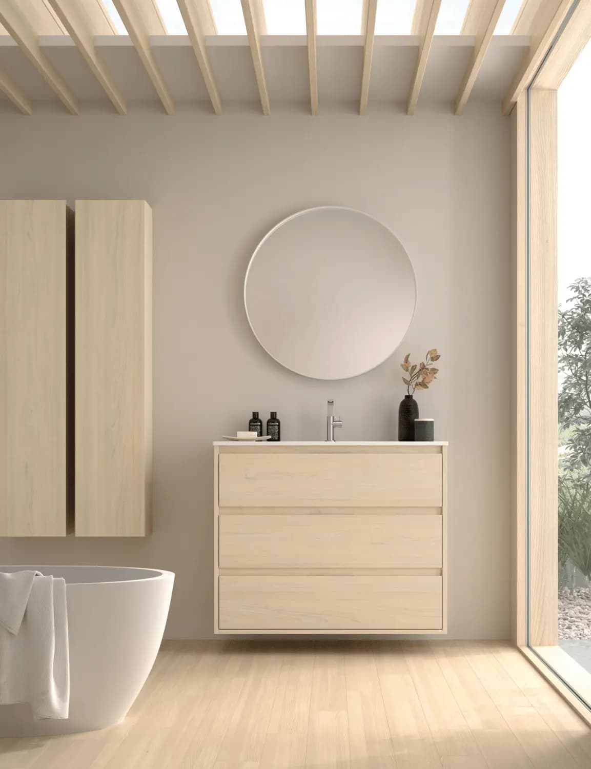 Mueble baño suspendido Carmen 3 C. Laterales vistos de Avila dos 60-70-80-90-100-120-140