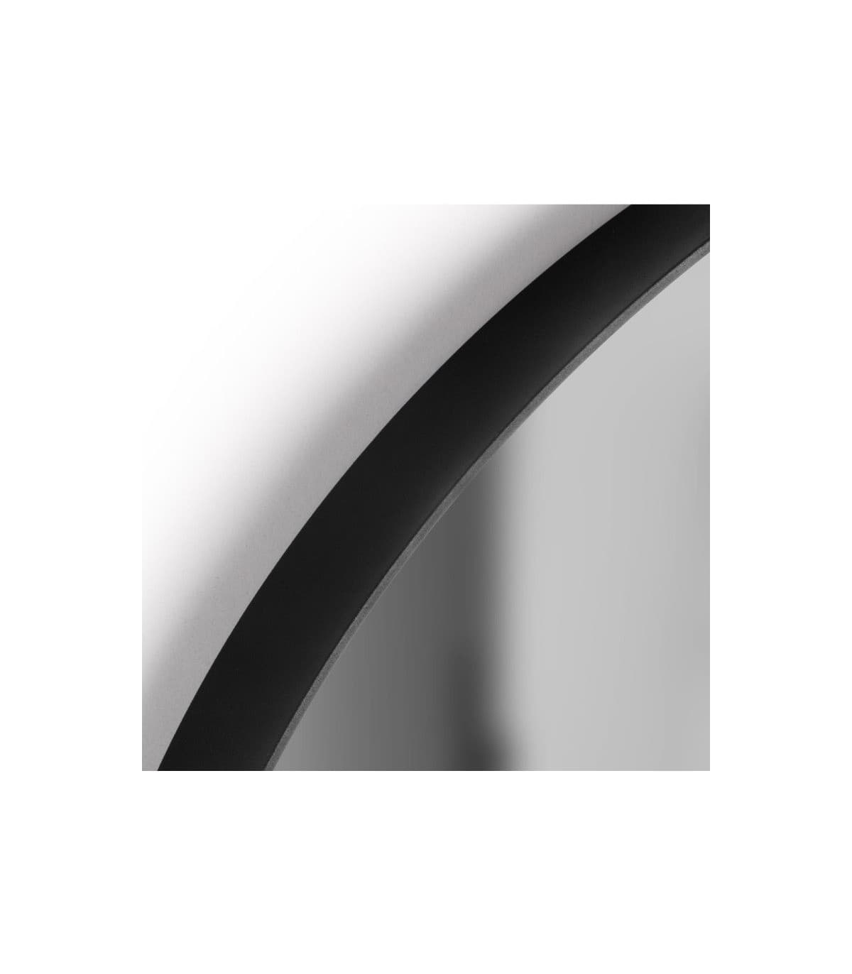 Espejo B-954 redondo perfil aluminio negro
