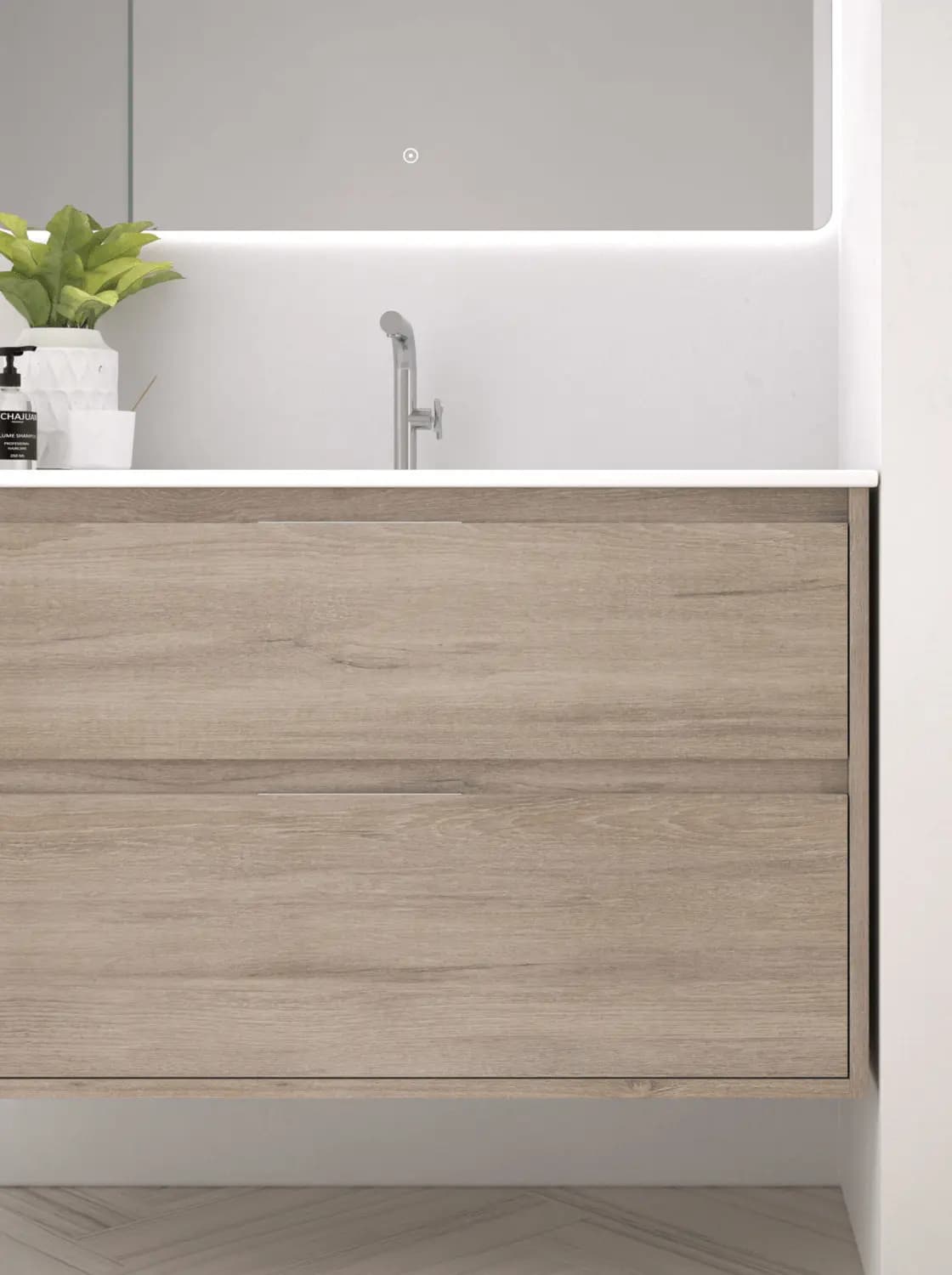 Mueble baño suspendido Carmen 2 Cajones de Avila dos 60-70-80-90-100-120-140 Laterales vistos