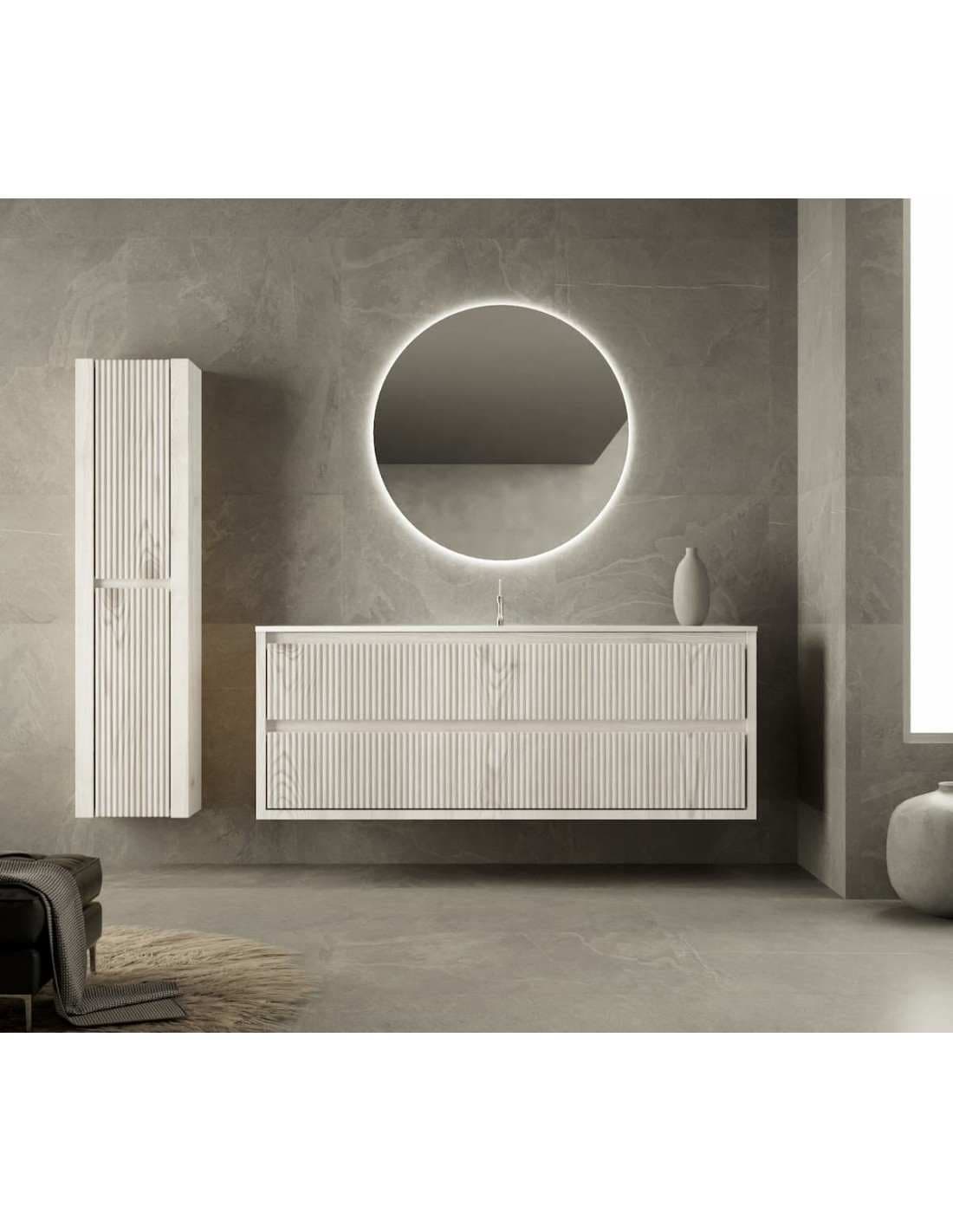 Mueble baño suspendido Danubio de 2 cajones 80,90,100,...180