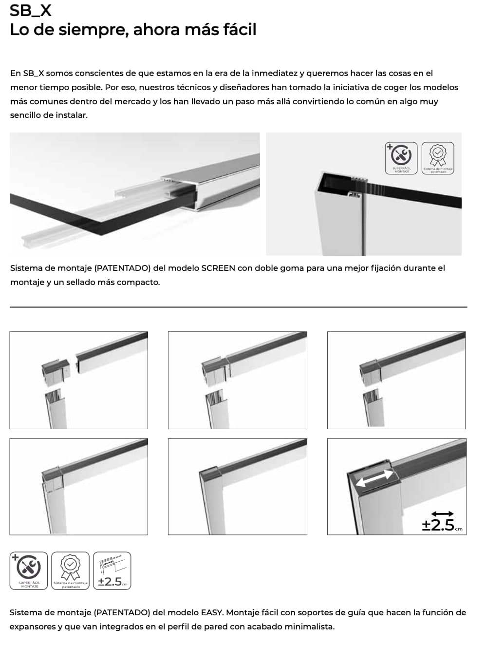 SBX_Imex Mampara de ducha angular Stylo 2F+2C apertura vértice Negra