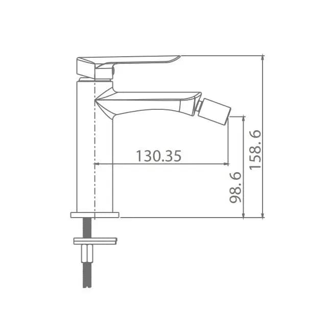 Monomando bide URAL blanco mate / BDG040-2NQ
