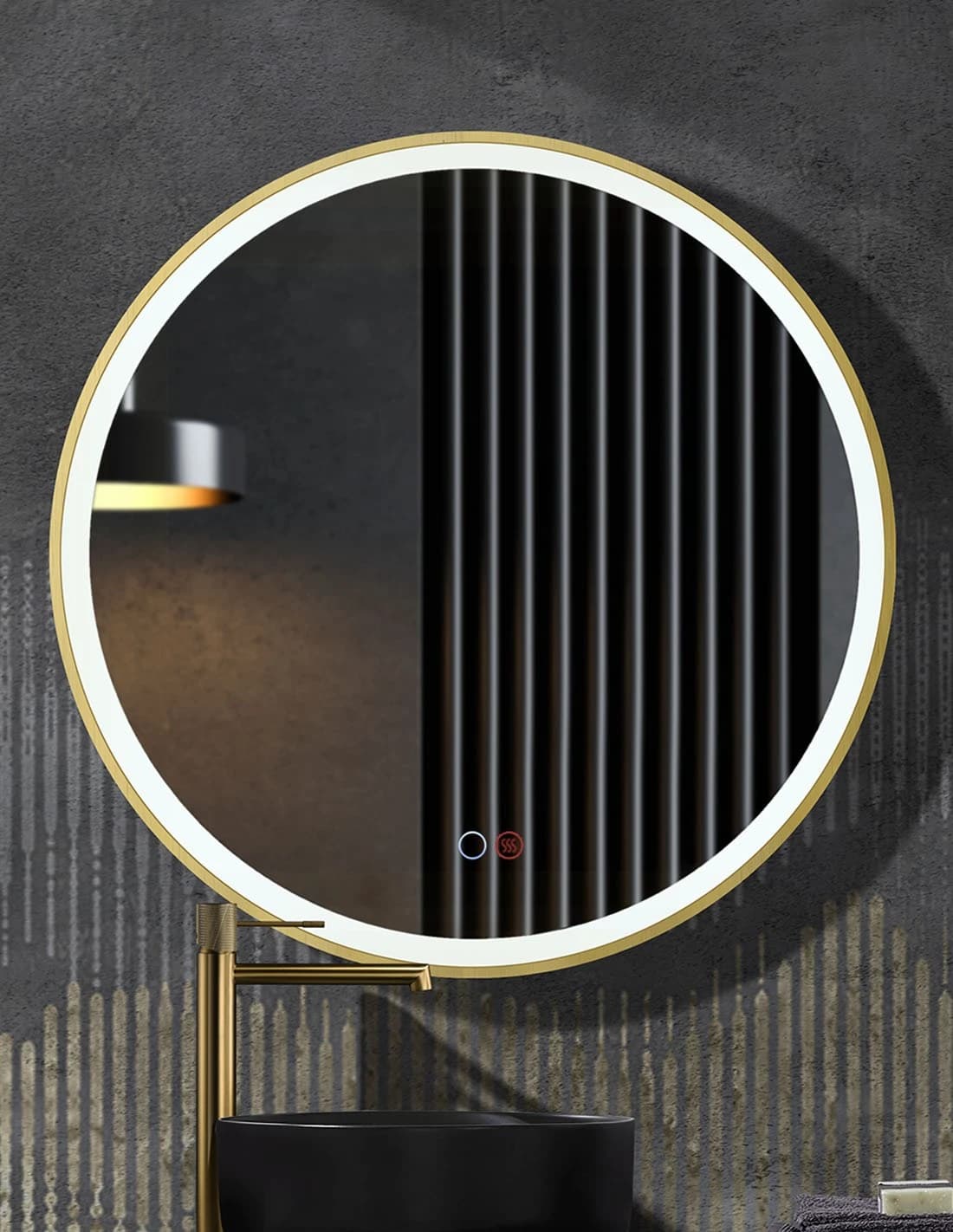 Espejo de baño con luz LED Paris Ledimex ( Negro, Oro y Oro rosa )