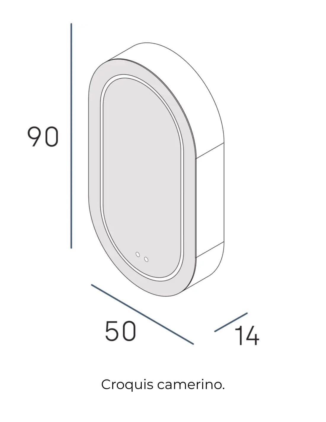 Camerino Mint de Manillons Torrent Led 50x90