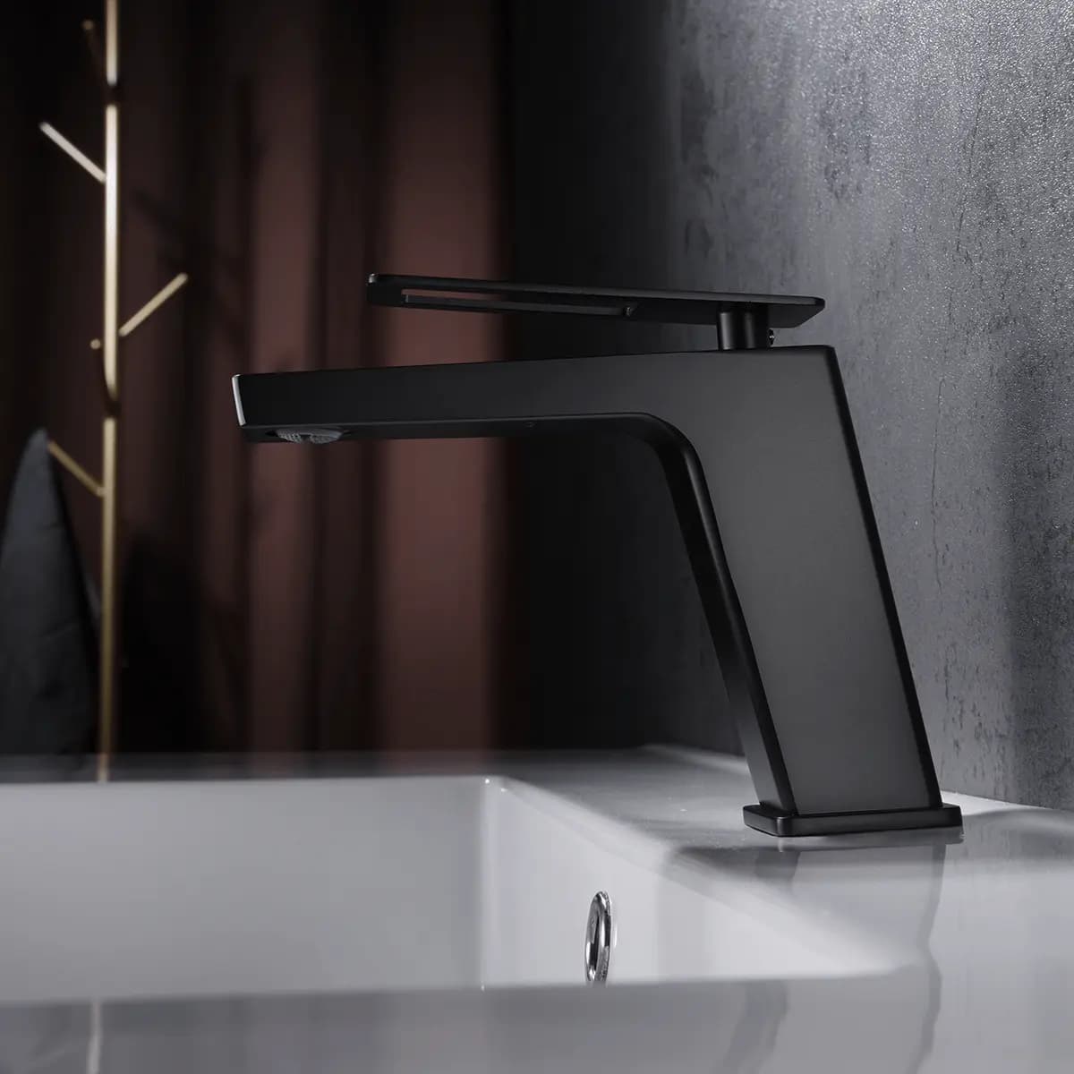 Monomando lavabo SUECIA negro mate / BDC032-1/NG