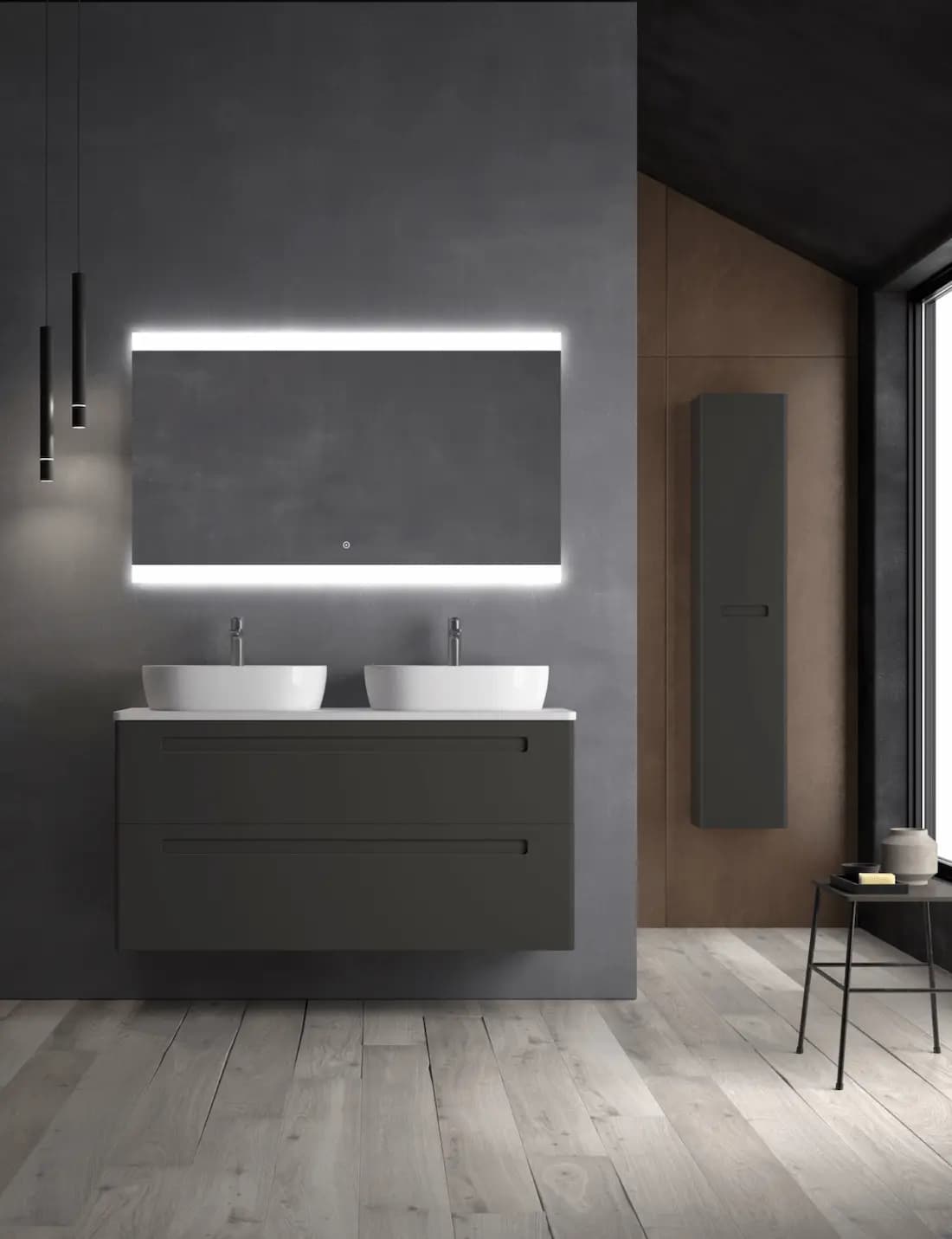 Mueble baño suspendido Paris Top de Avila dos 2 Cajones 60,70,80,100,120,140