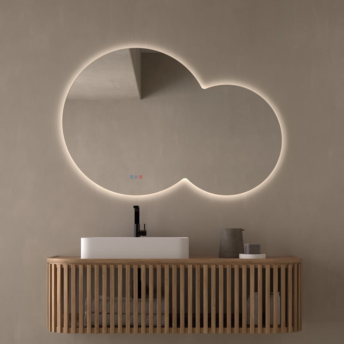 Espejo de baño con luz LED Ovalado Para Baño Cintra de Dyled
