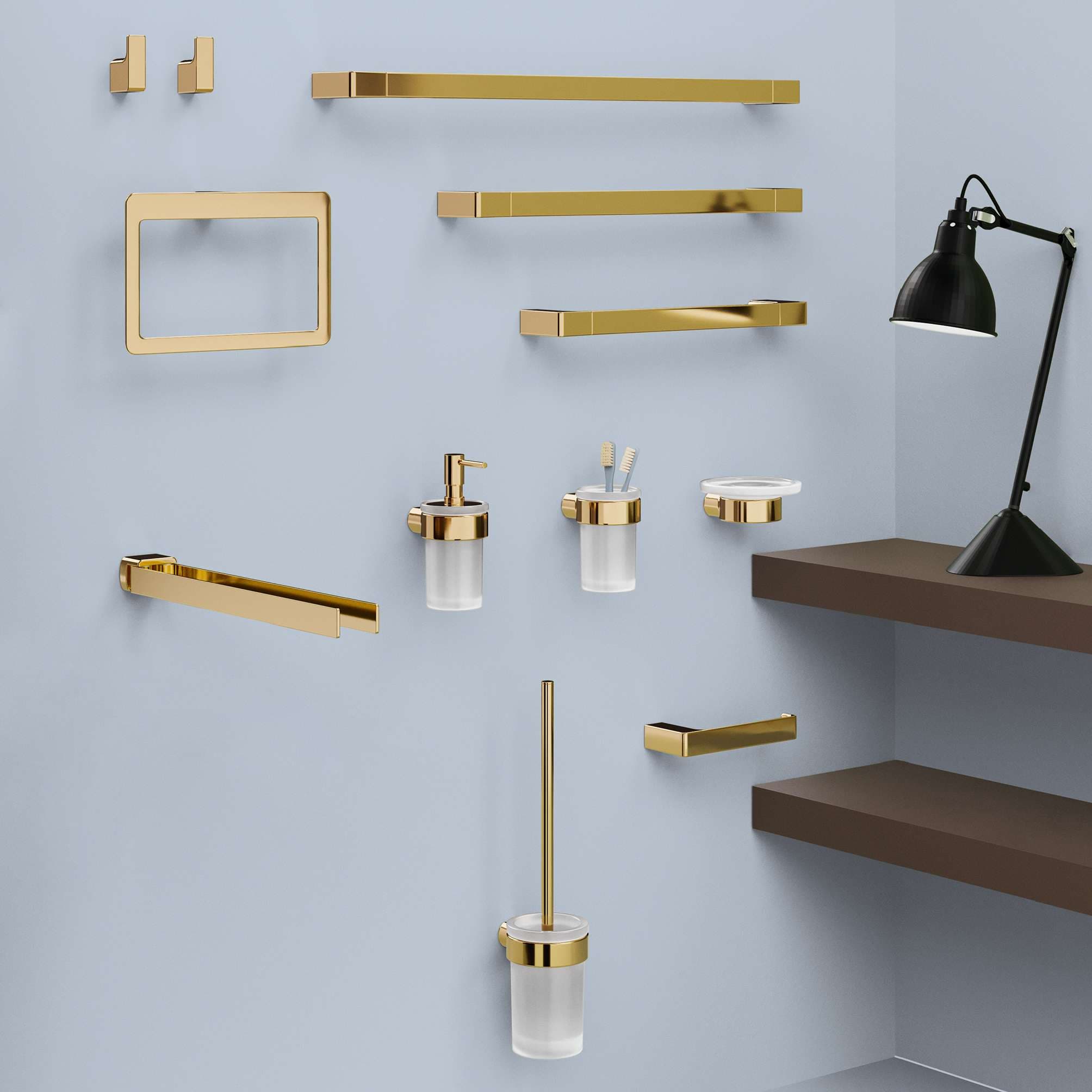 escobillero de pared pirenei oro