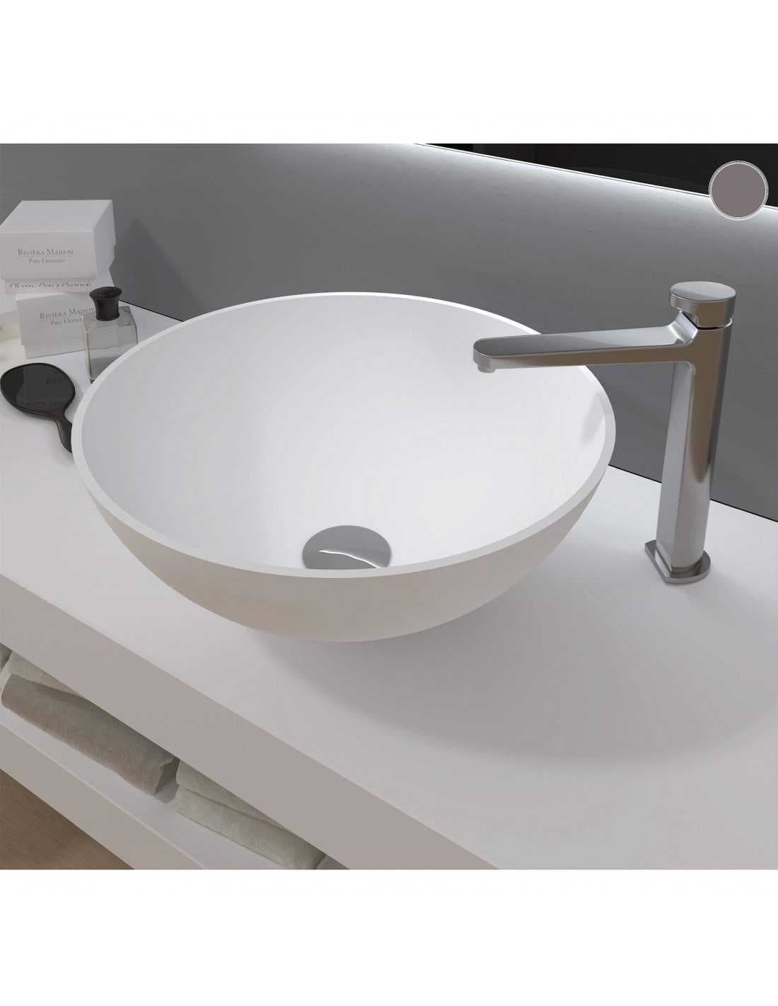 Lavabo sobre encimera 40ø Solid Surface Bol ArtandBath