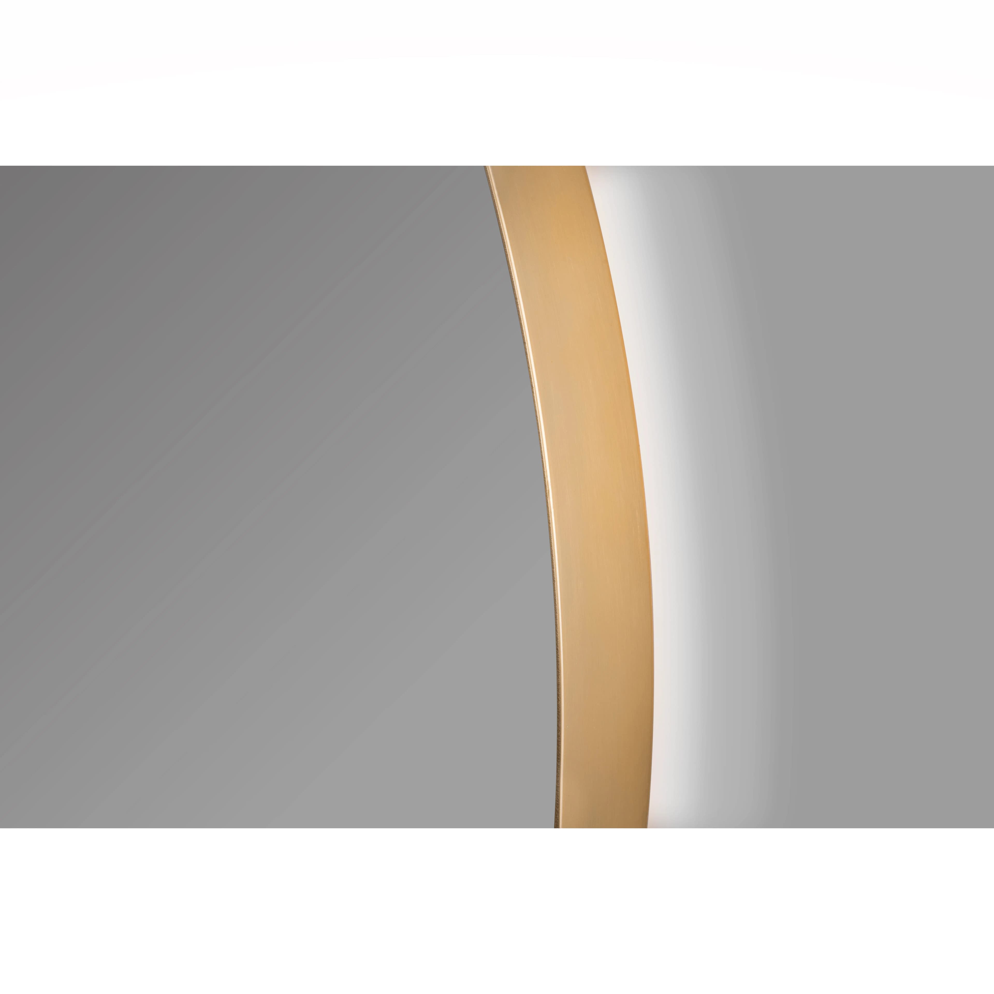 Espejo de baño con luz LED circular B-960 Oro cepillado
