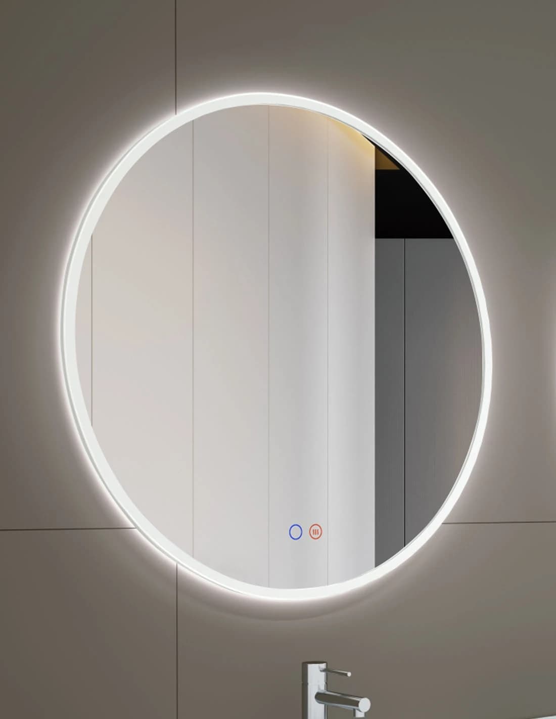 Espejo de baño con luz LED Atenas Redondo Ledimex