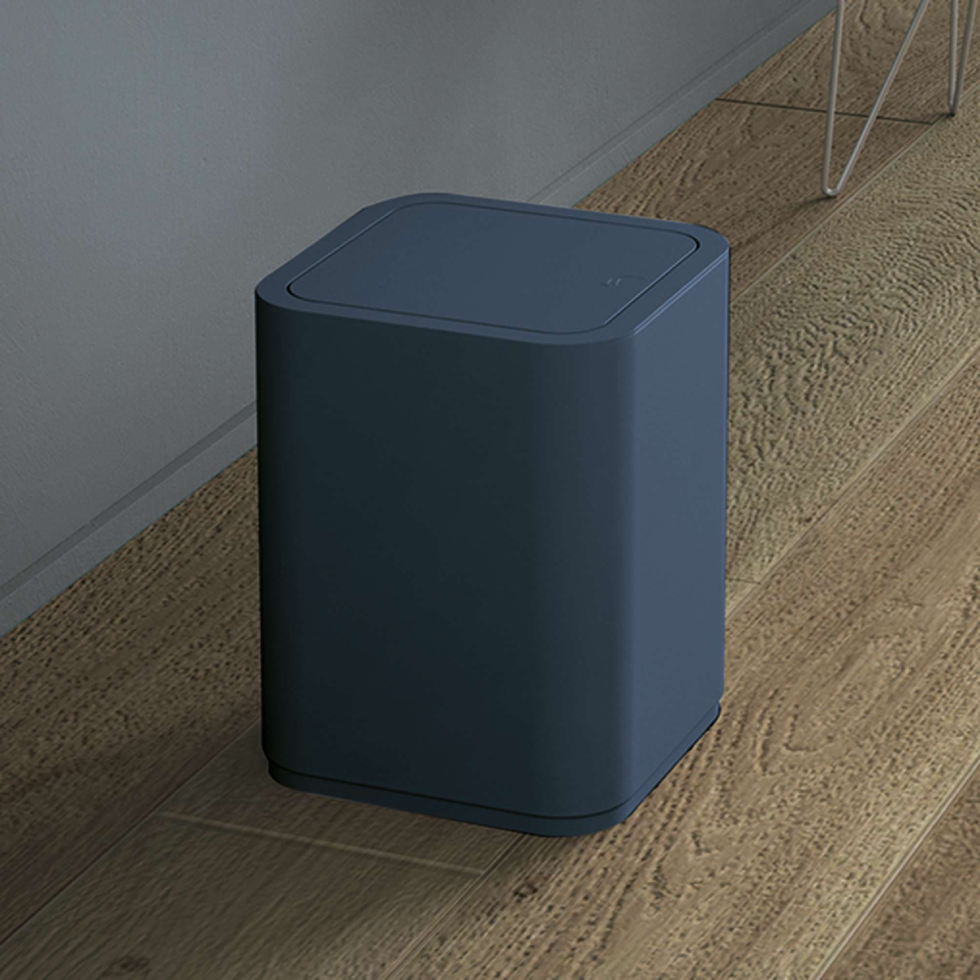 PAPELERA 8 lt SEVENTY AZUL PETROLEO