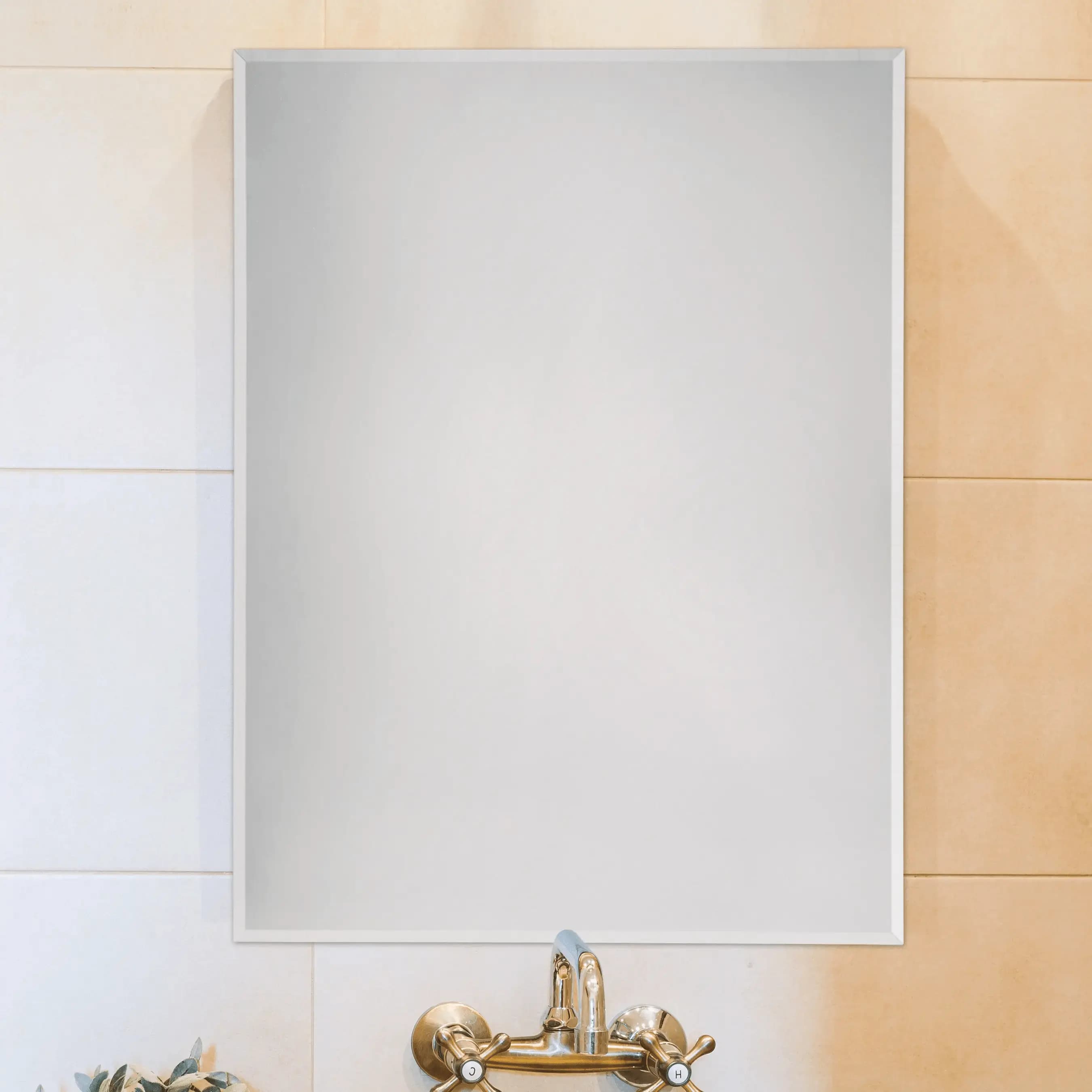 Espejo de baño con luz LED rectangular B-906 reversible