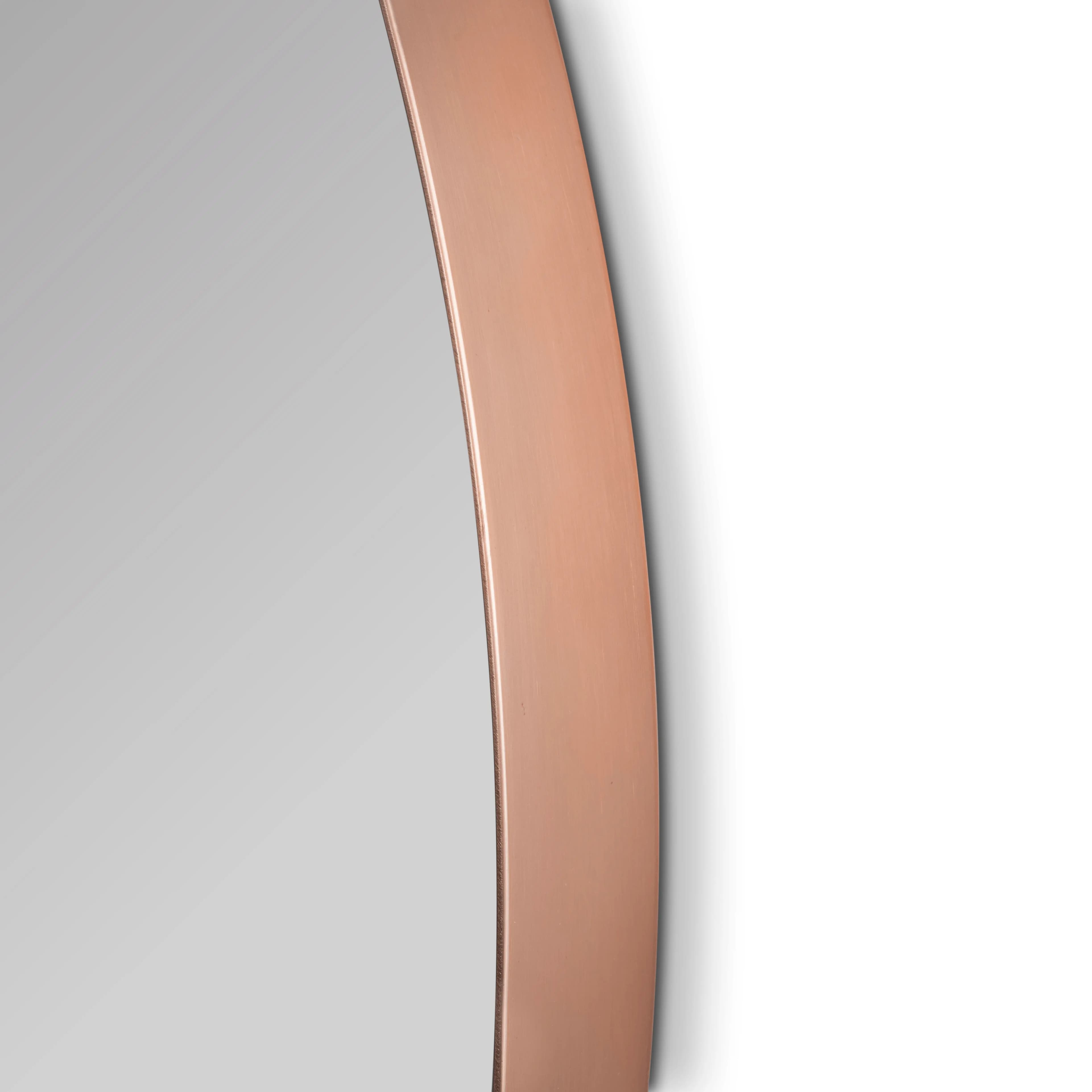 Espejo B-954 redondo perfil aluminio oro rosa cepillado