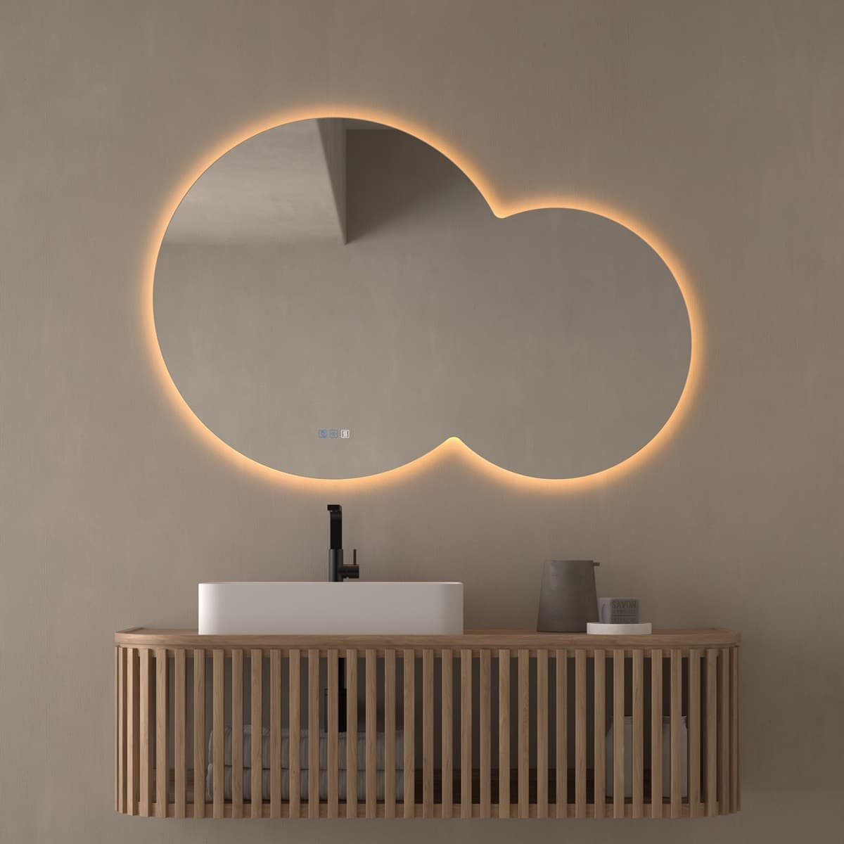 Espejo de baño con luz LED Ovalado Para Baño Cintra de Dyled