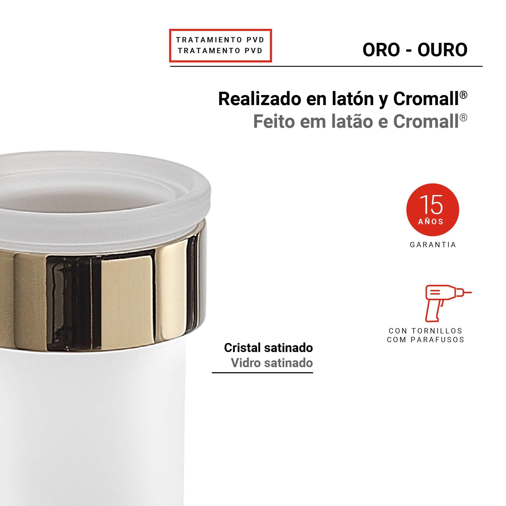 portacepillos pirenei oro mate